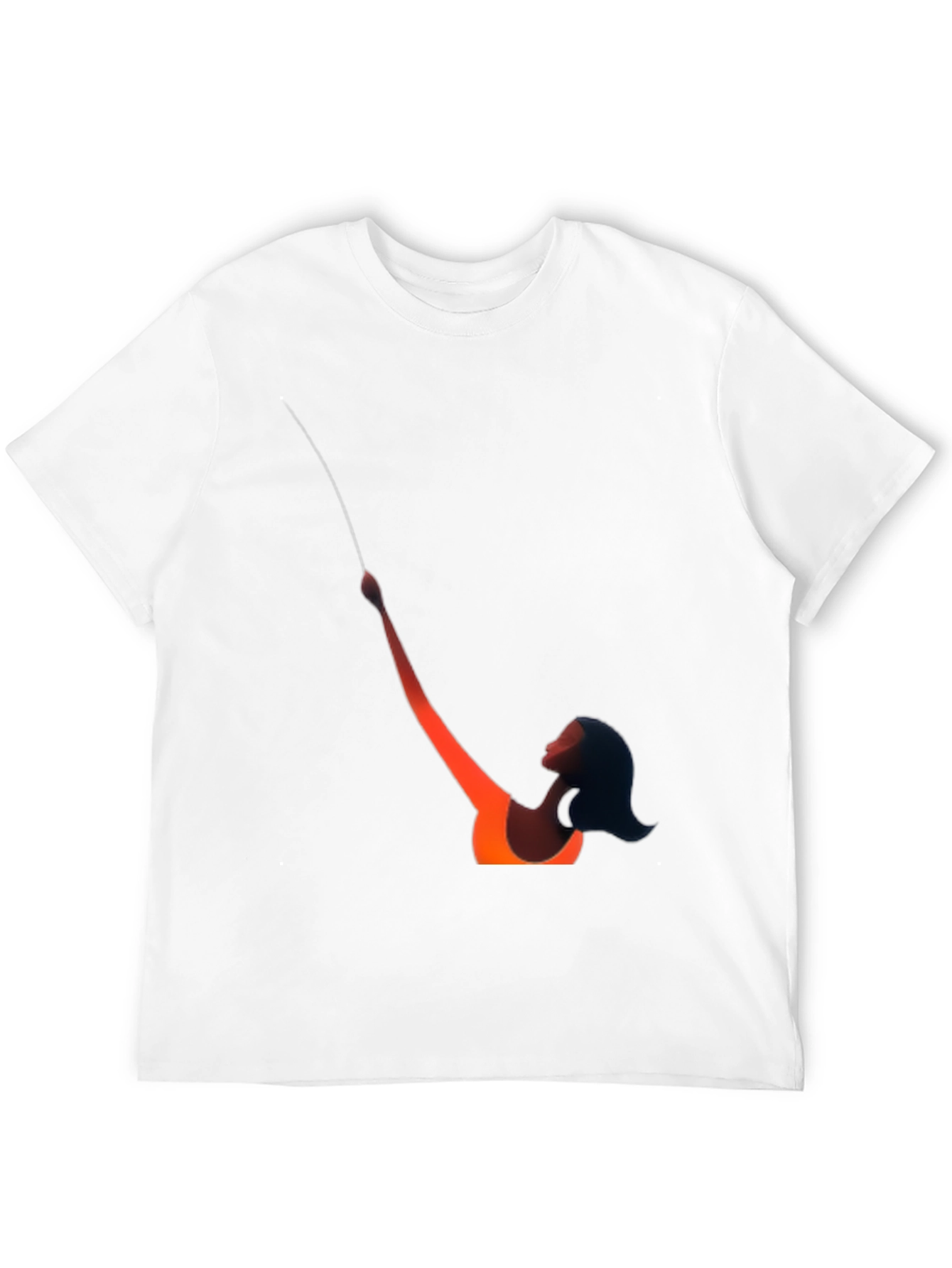 Abstract Silhouette Graphic Tee - Black