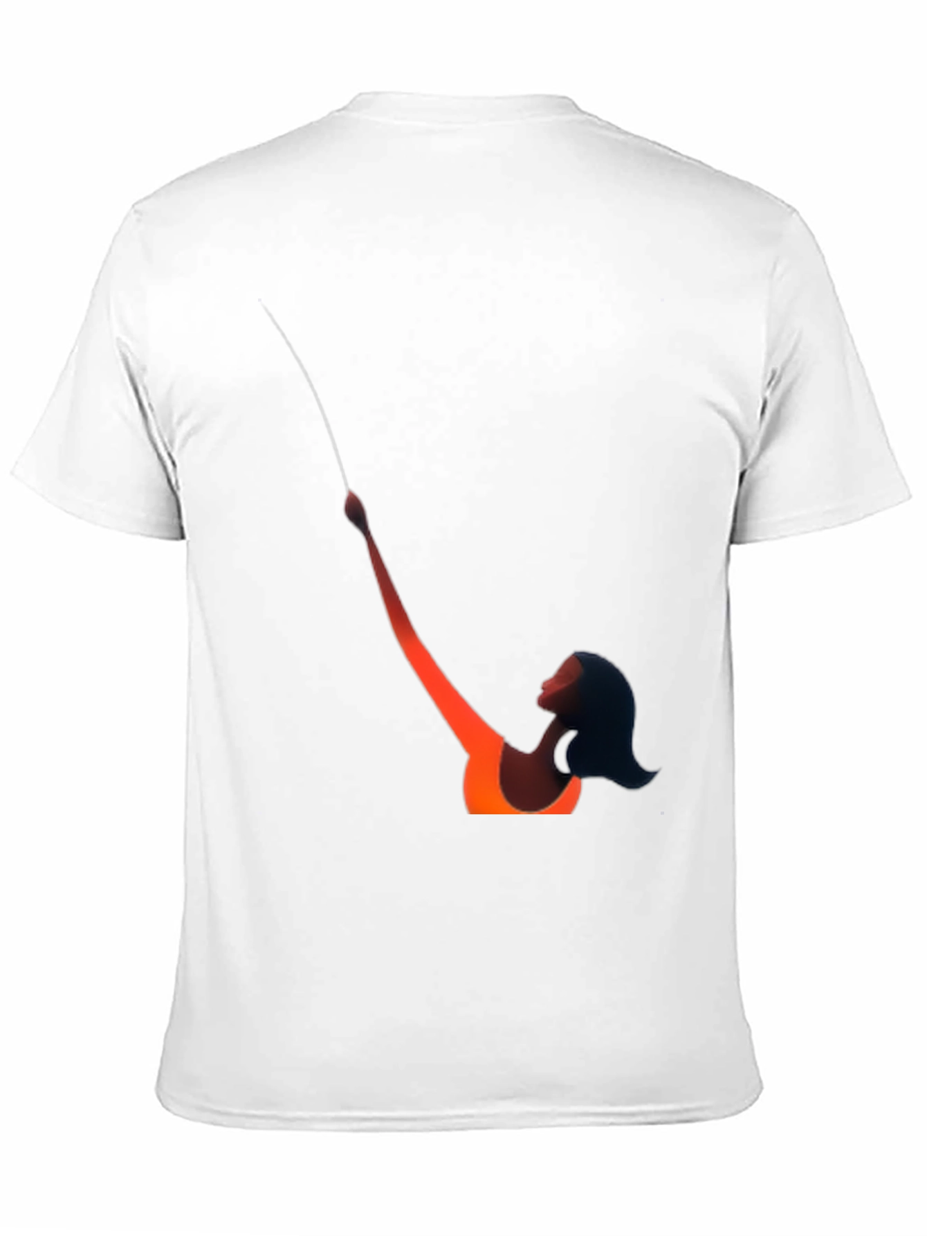Abstract Silhouette Graphic Tee - Black