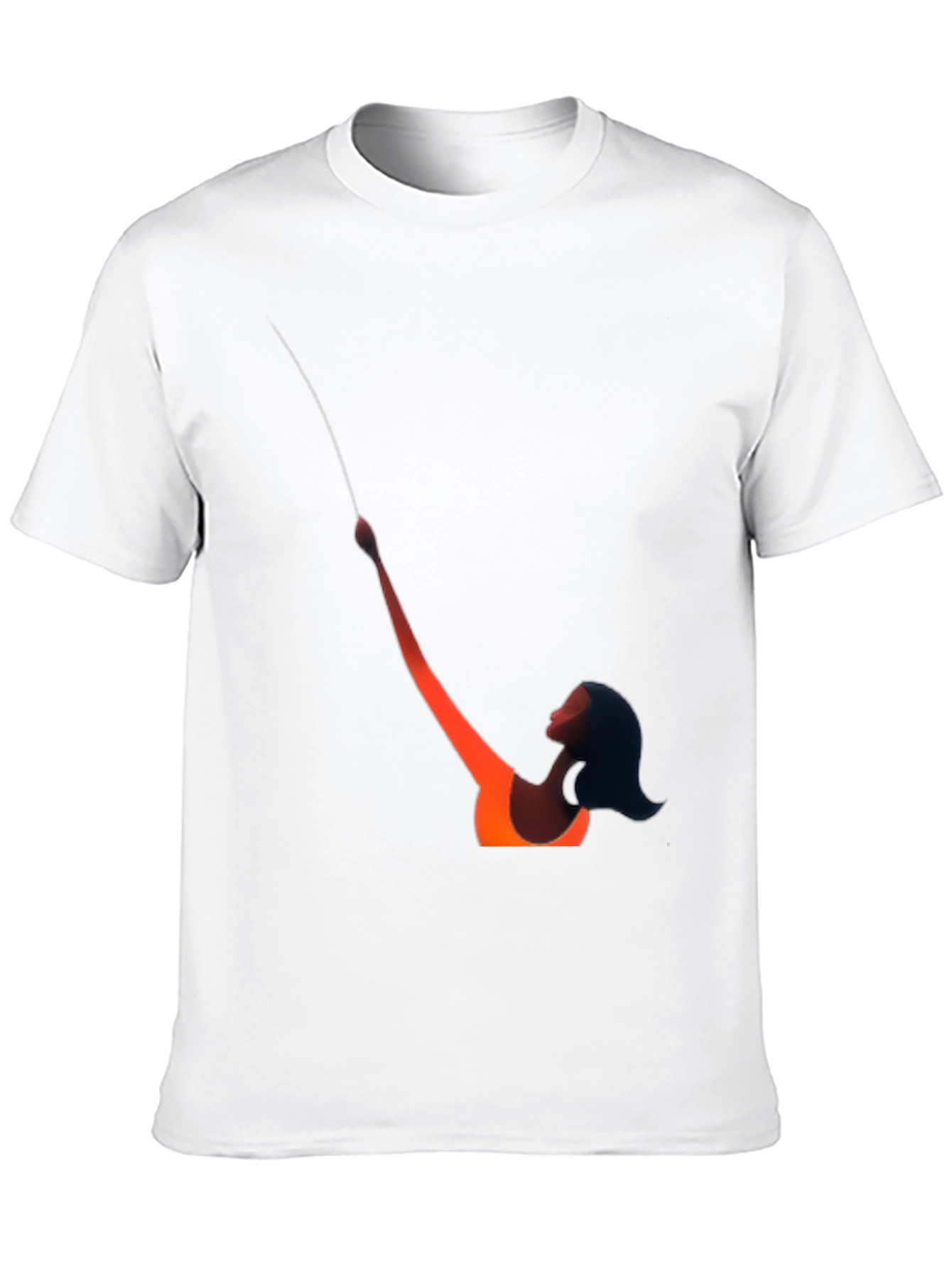 Abstract Silhouette Graphic Tee - Black