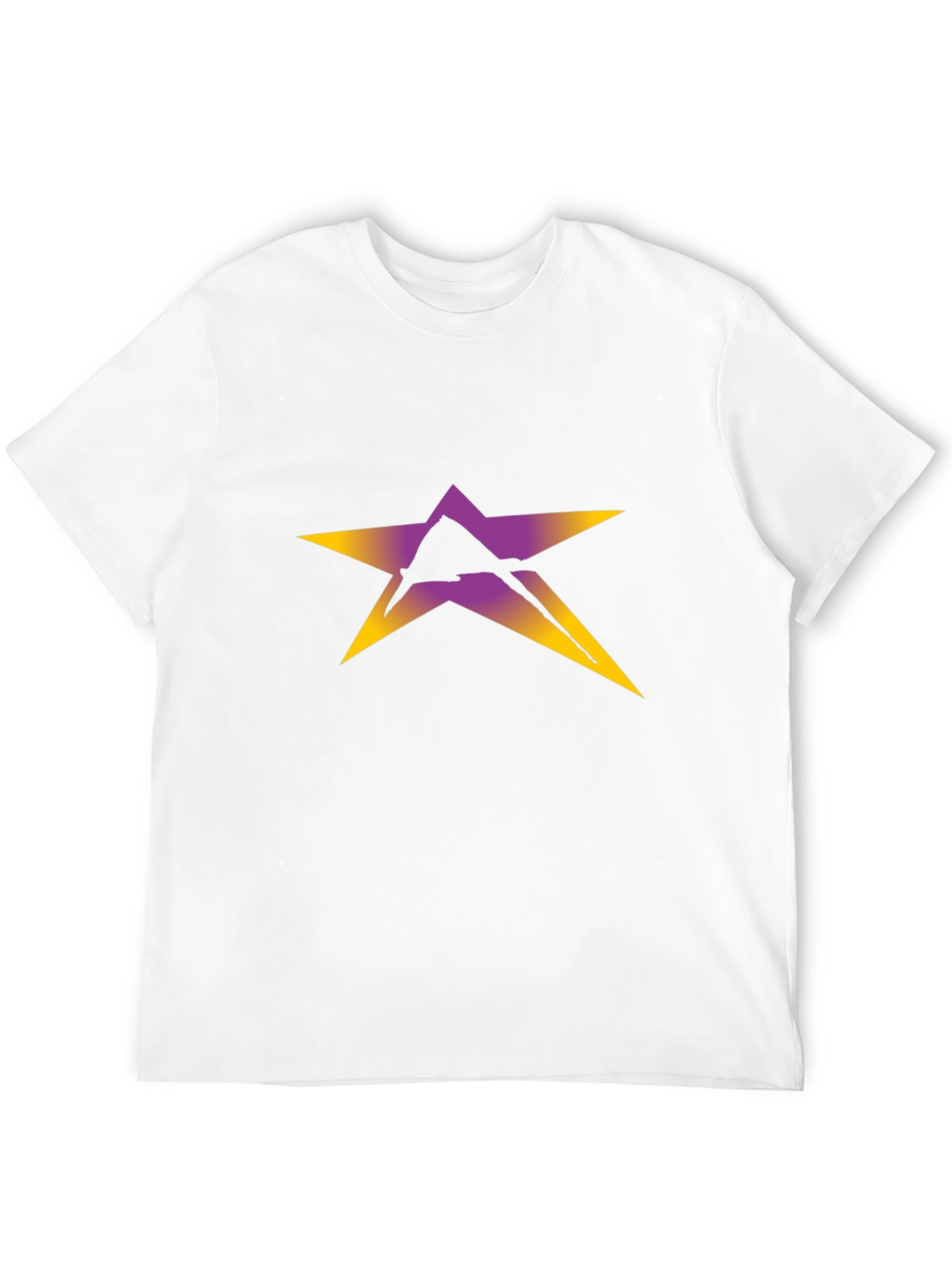 Stylish Black Tee with Star Graphic Print