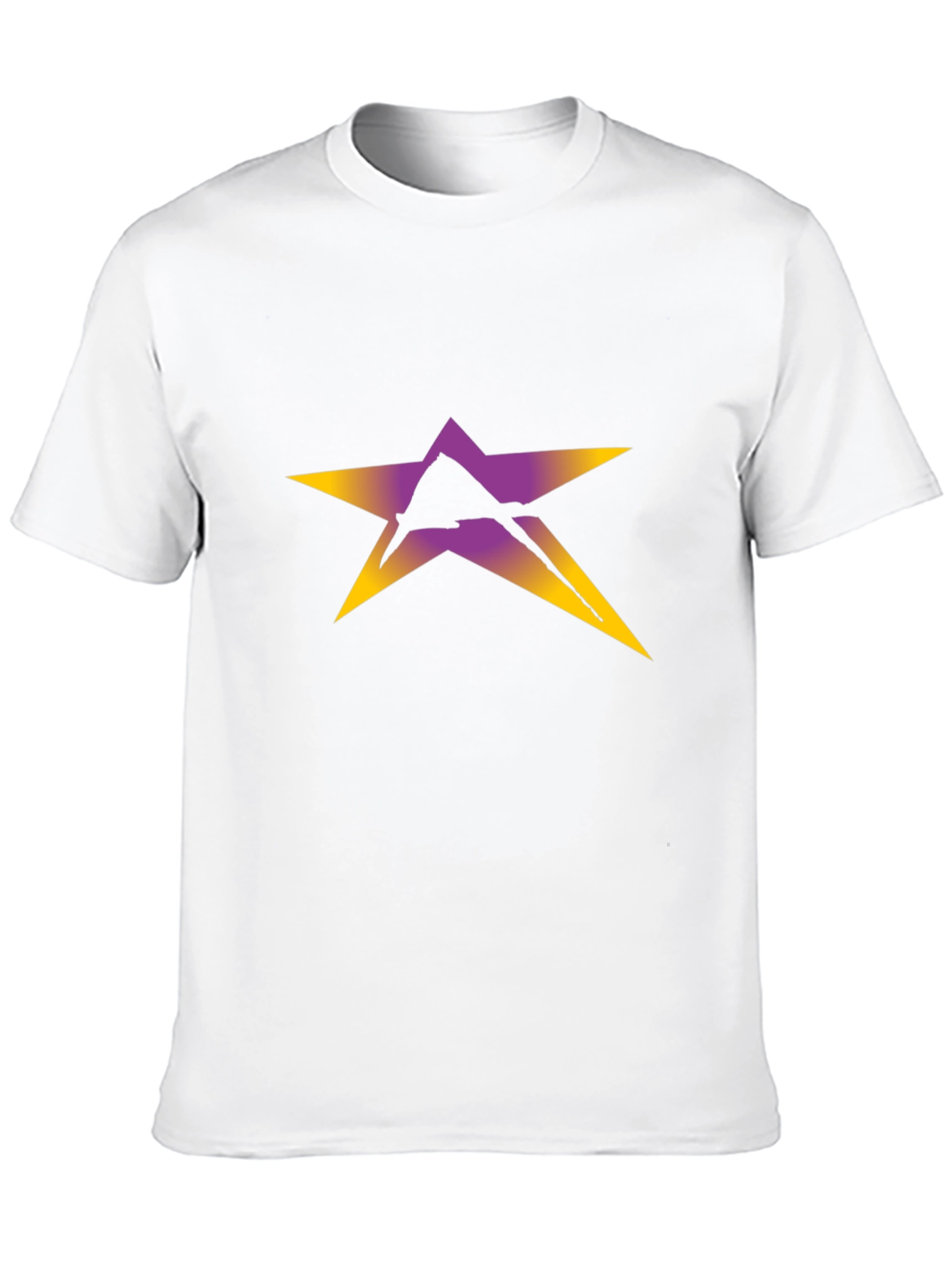Stylish Black Tee with Star Graphic Print