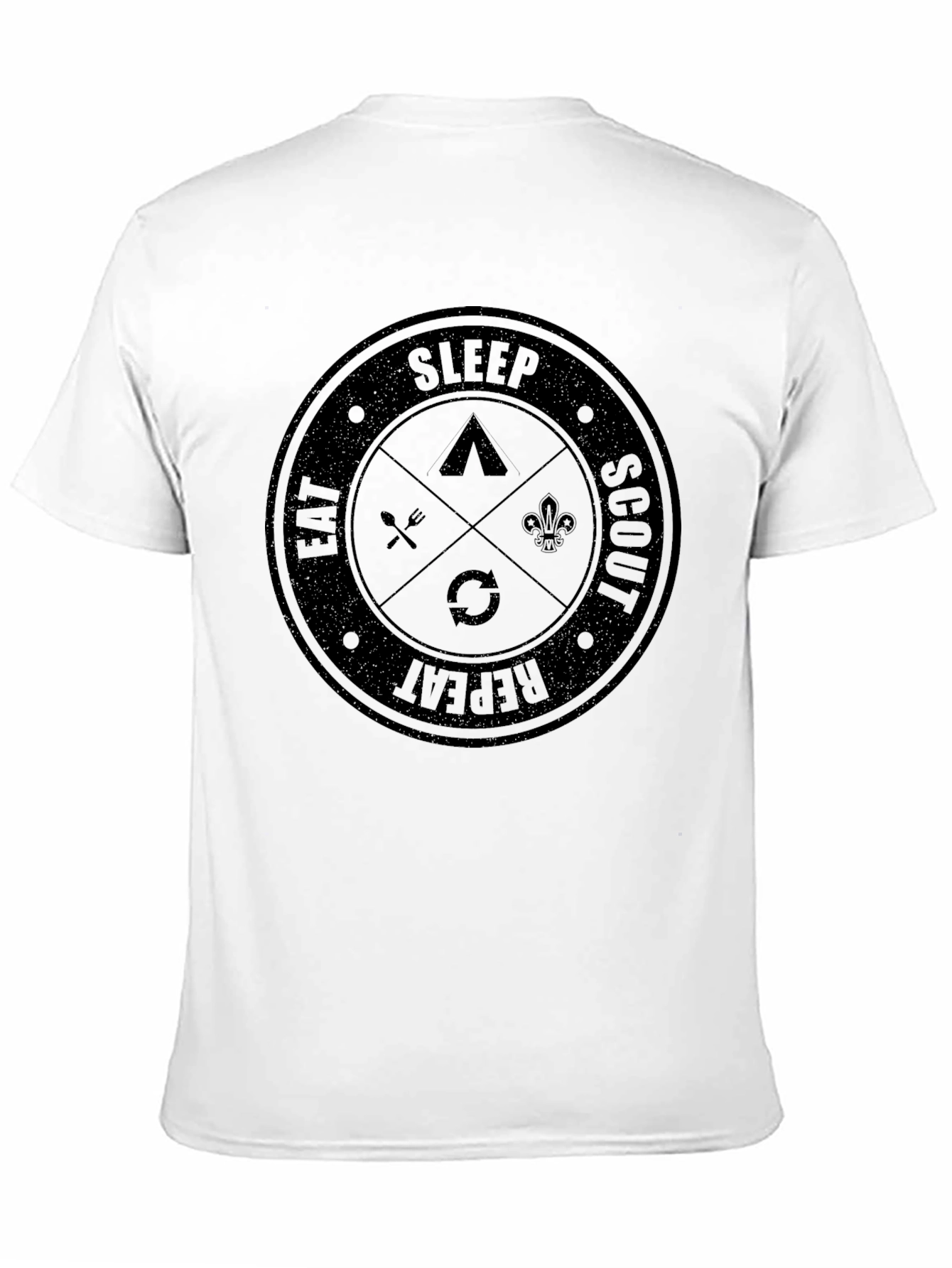 Eat Sleep Scout Repeat - Black T-Shirt