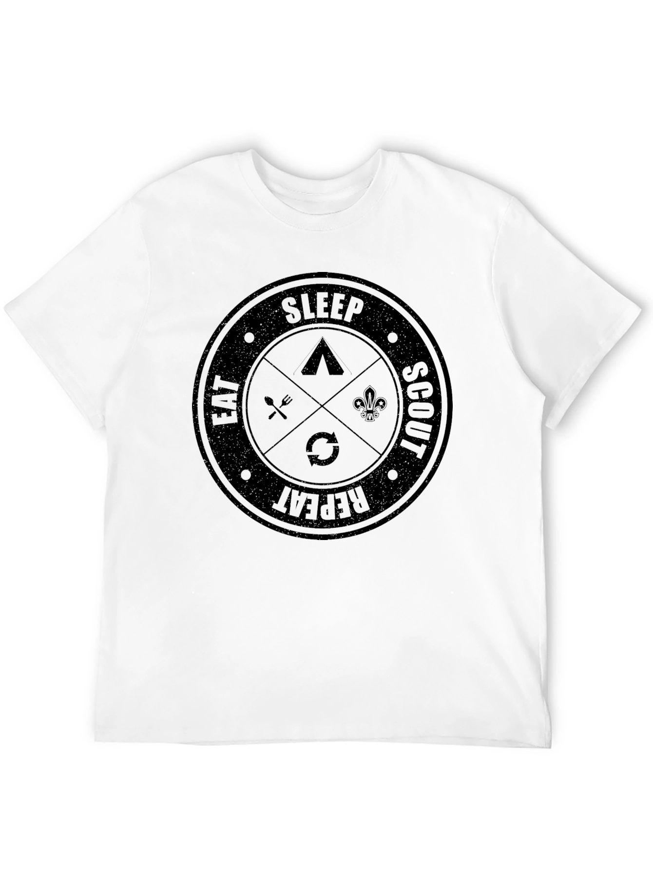 Eat Sleep Scout Repeat - Black T-Shirt