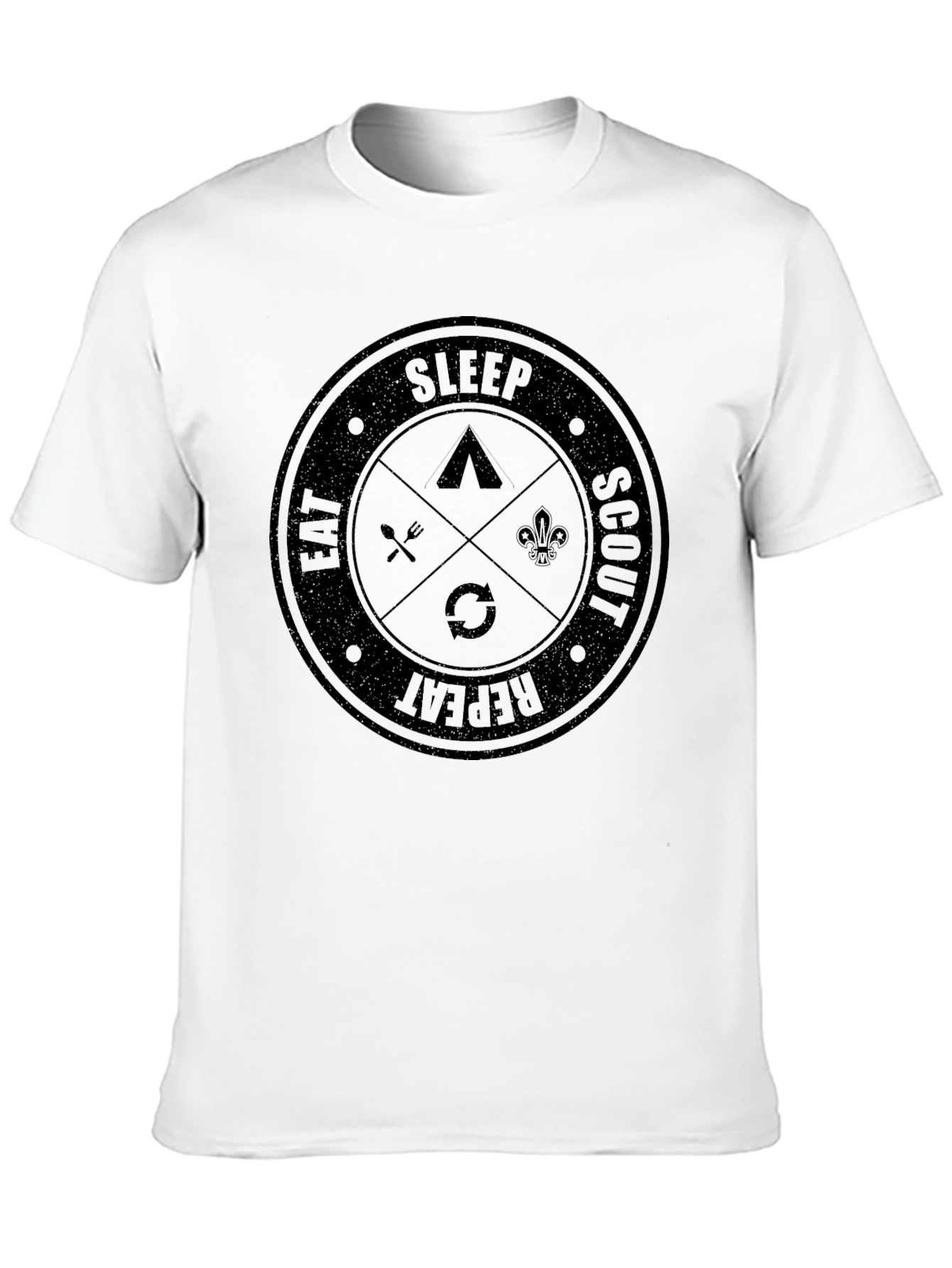 Eat Sleep Scout Repeat - Black T-Shirt