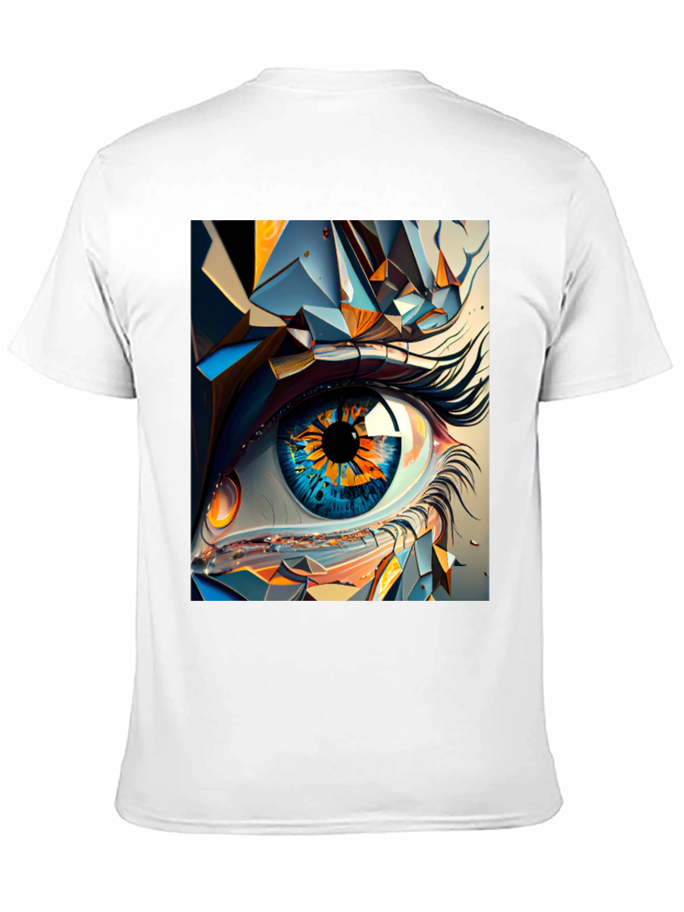 Abstract Eye Graphic Black T-Shirt