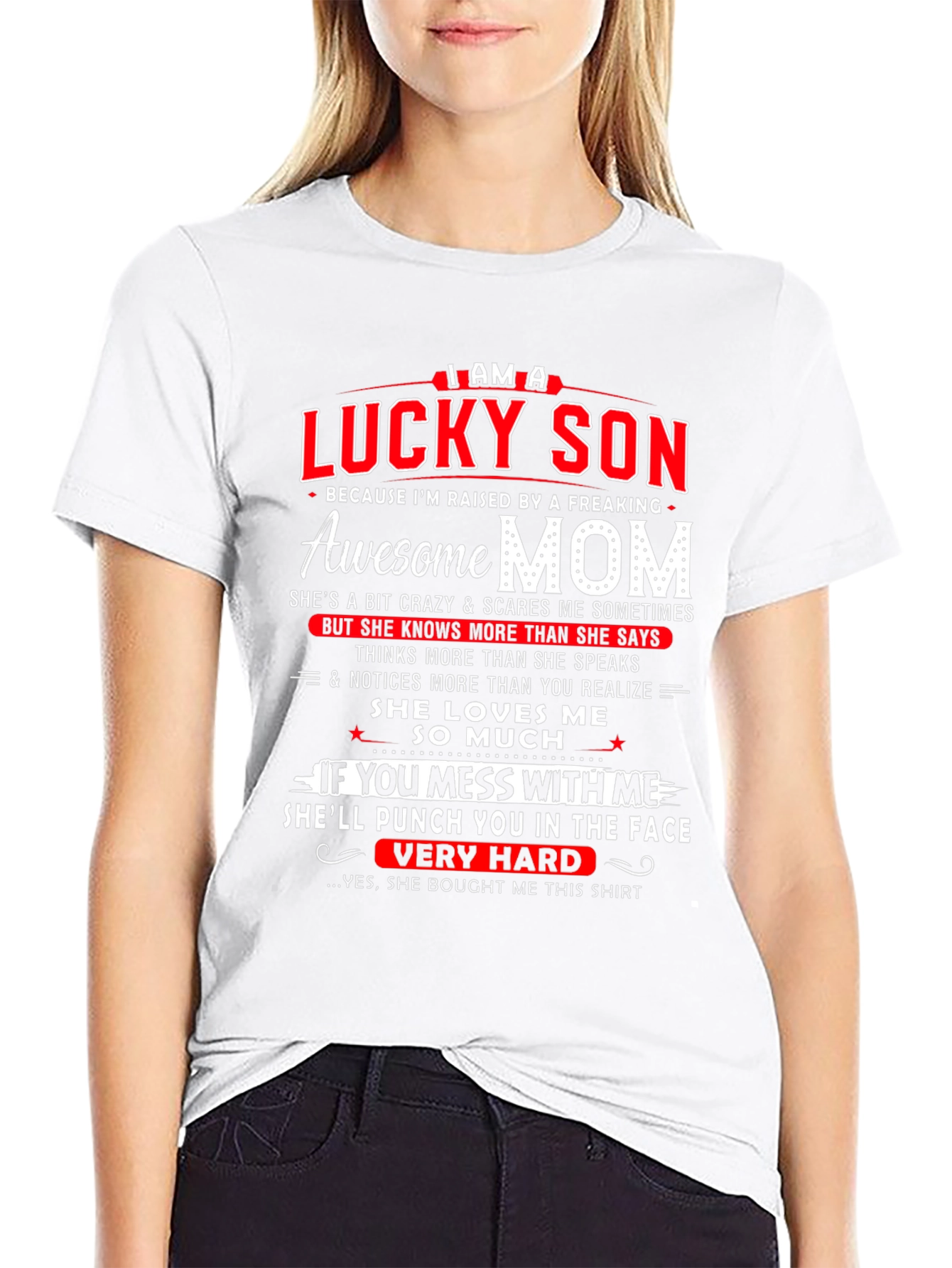 Lucky Son Awesome Mom Graphic T-Shirt