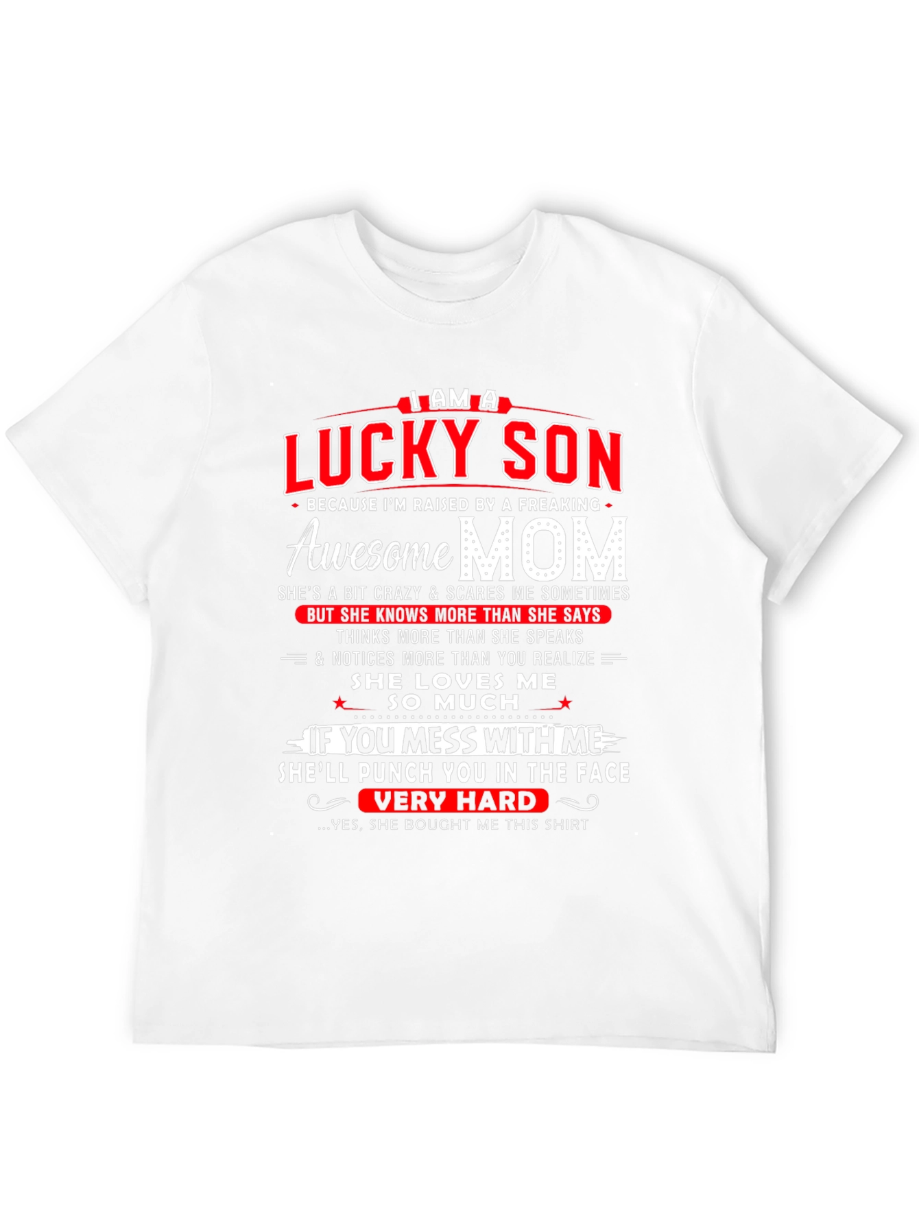 Lucky Son Awesome Mom Graphic T-Shirt