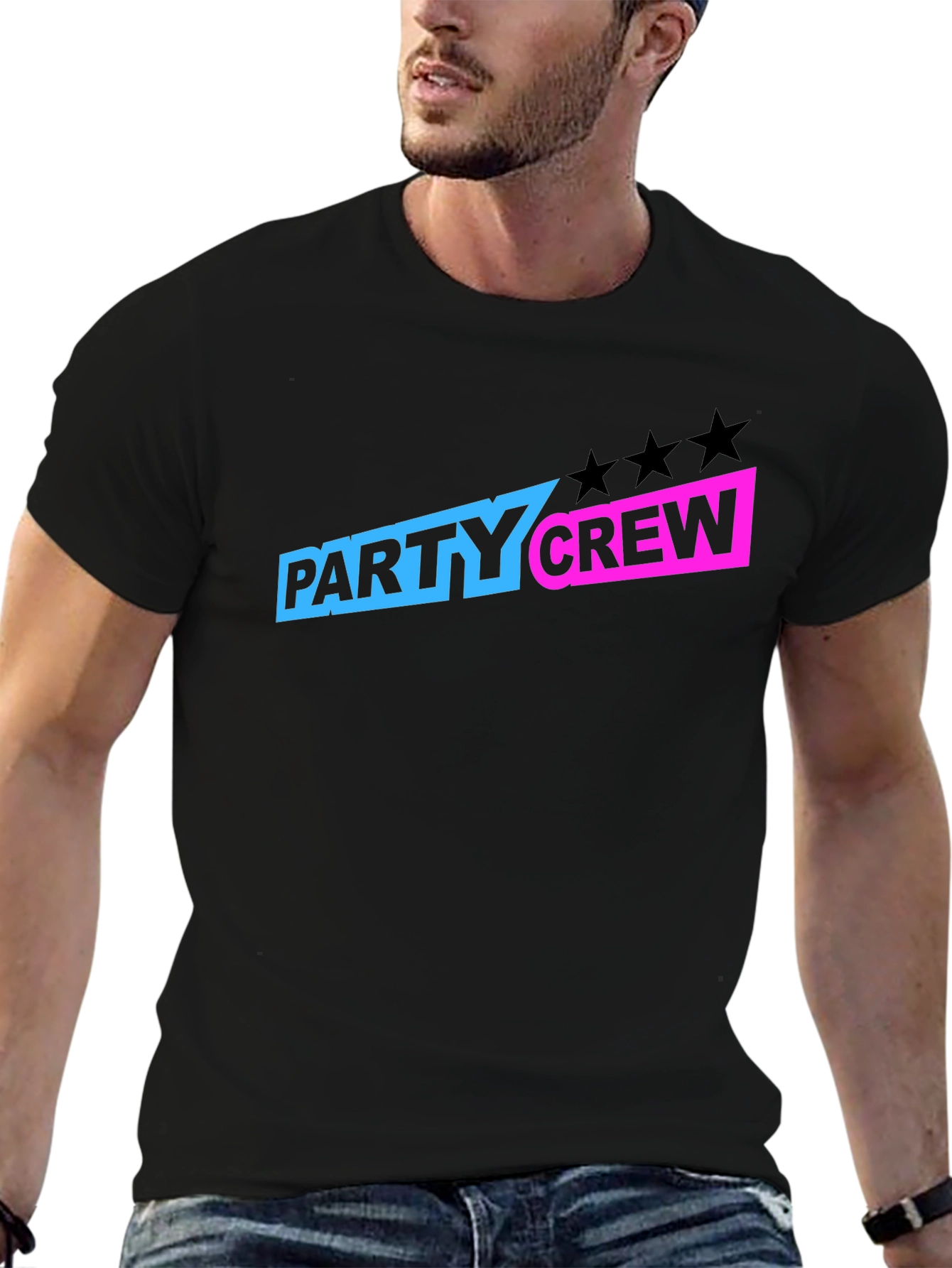 Party Crew Graphic T-Shirt - Black
