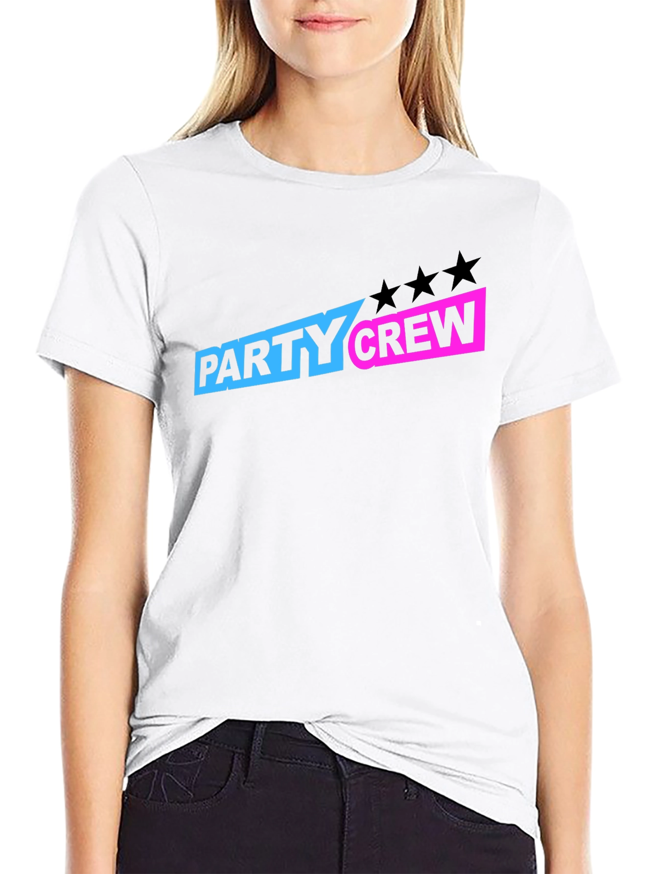 Party Crew Graphic T-Shirt - Black