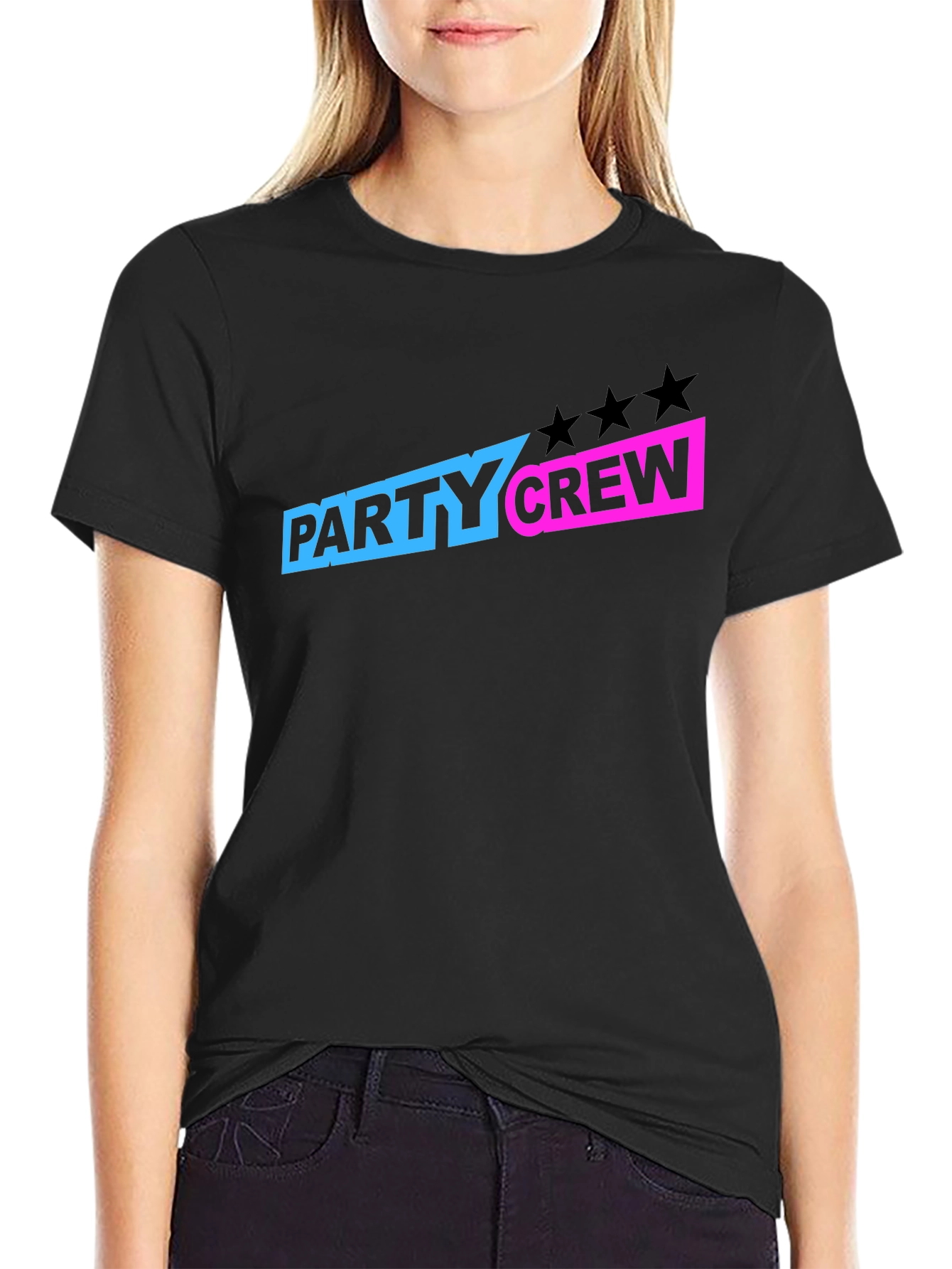 Party Crew Graphic T-Shirt - Black