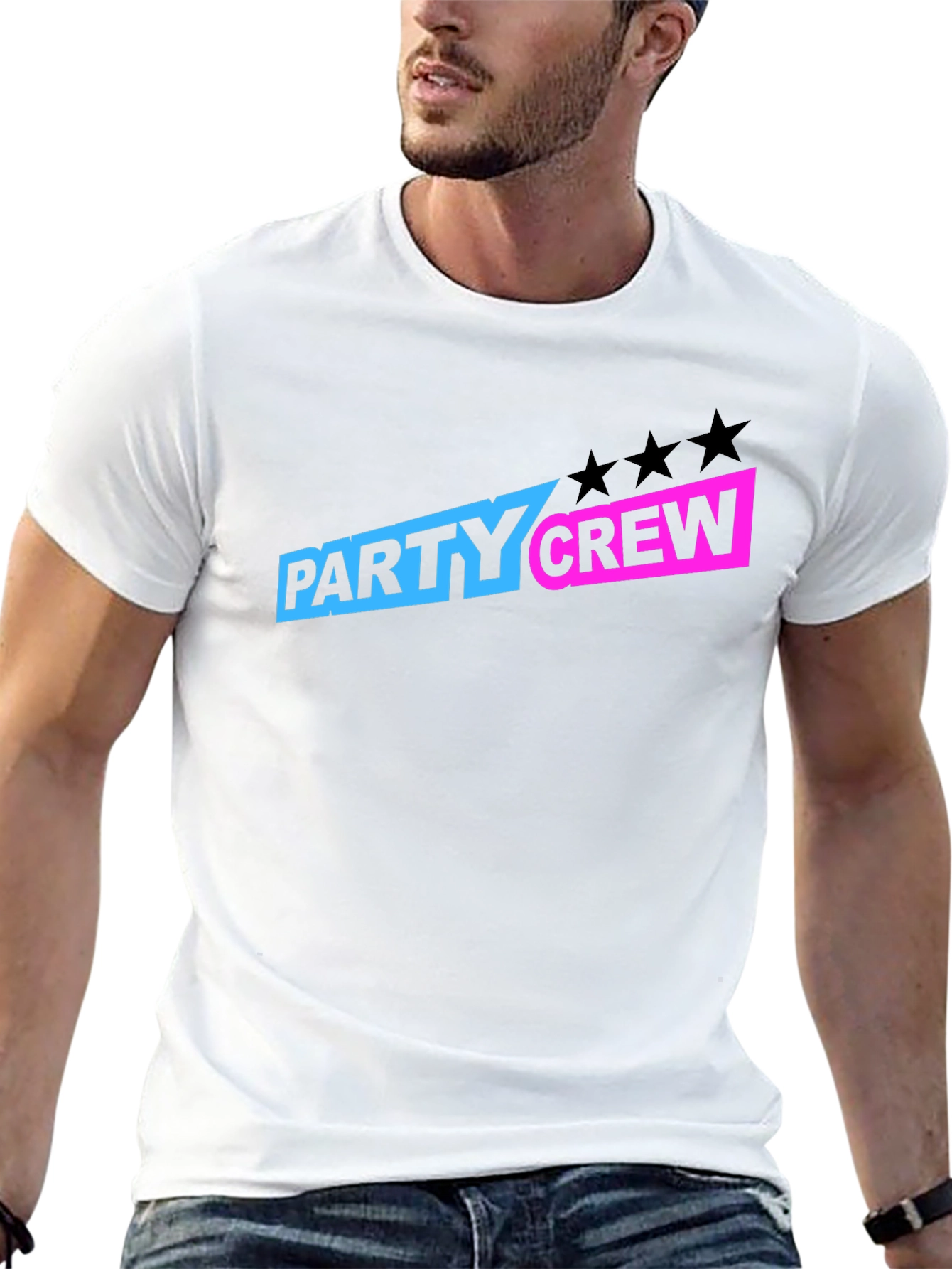 Party Crew Graphic T-Shirt - Black