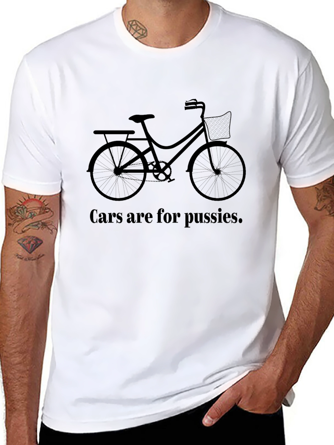 Cars Are For Pussies - Bicycle T-Shirt