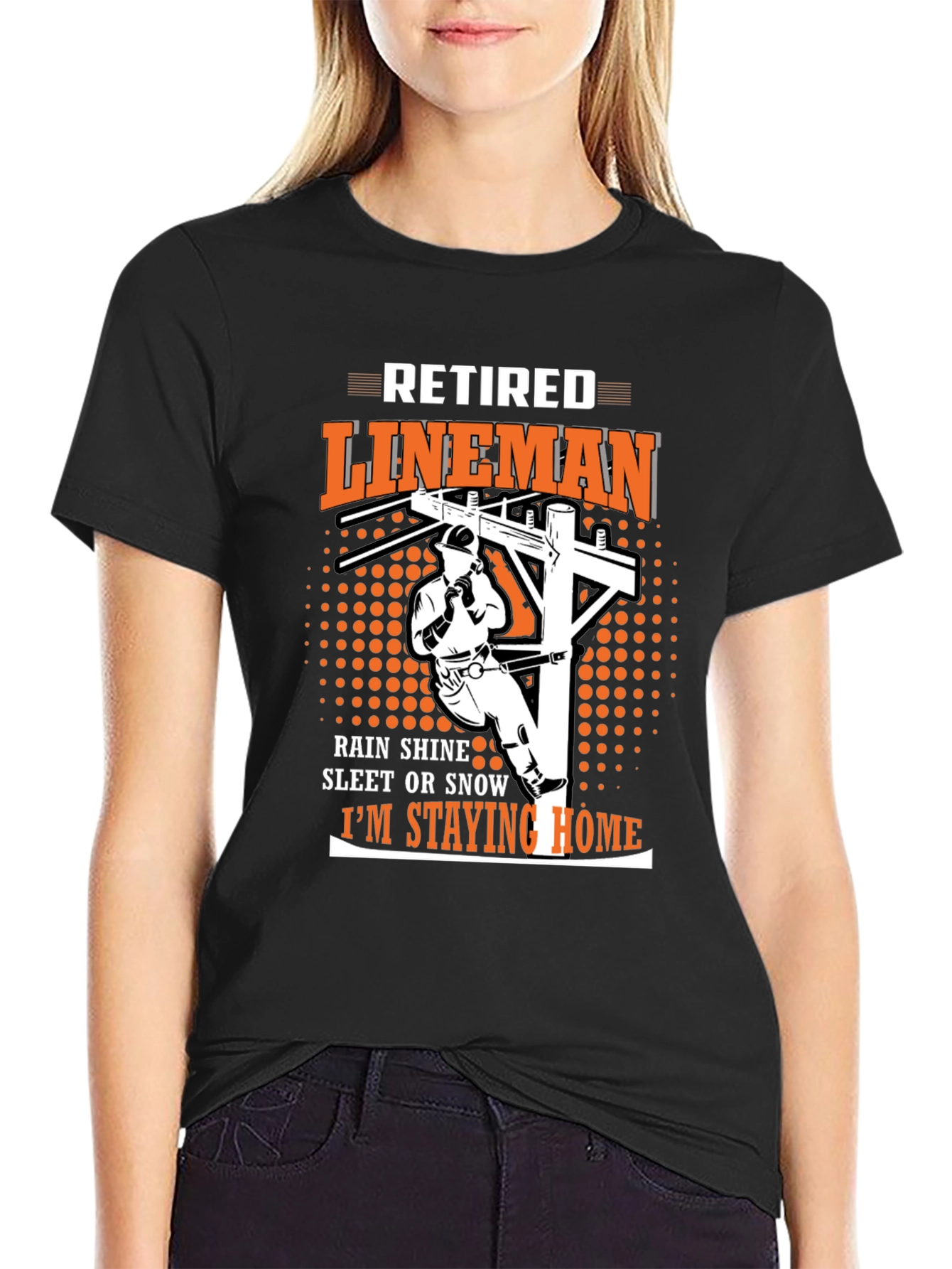 Retired Lineman Graphic T-Shirt