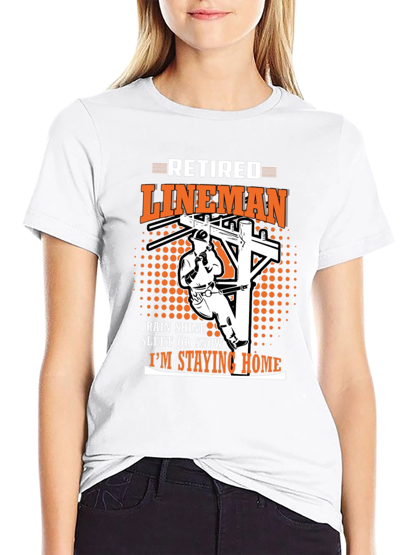 Retired Lineman Graphic T-Shirt