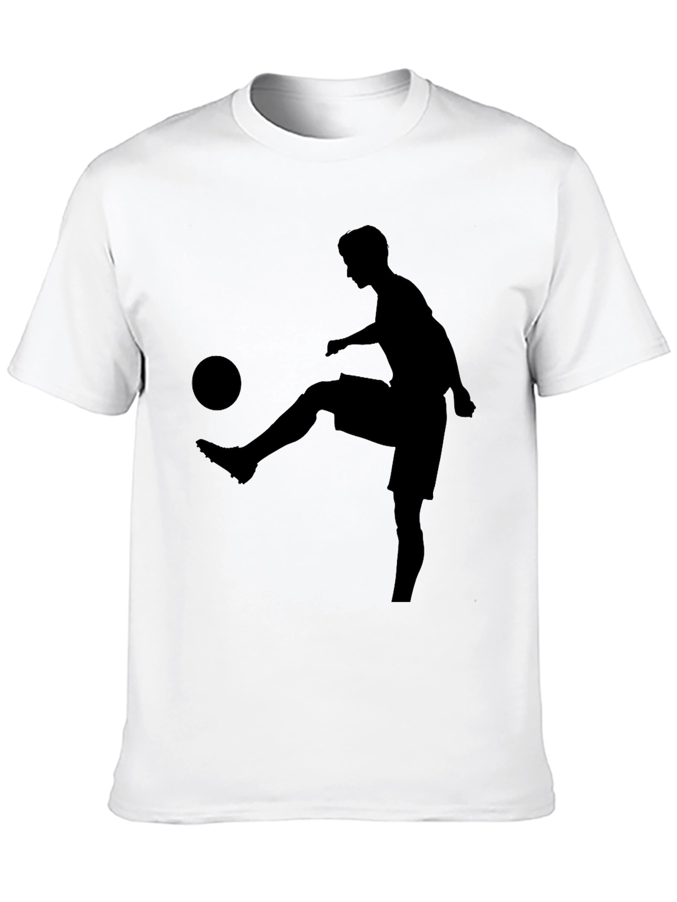 Soccer Player Graphic Black T-Shirt