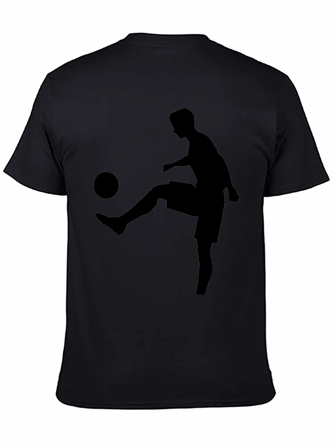 Soccer Player Graphic Black T-Shirt