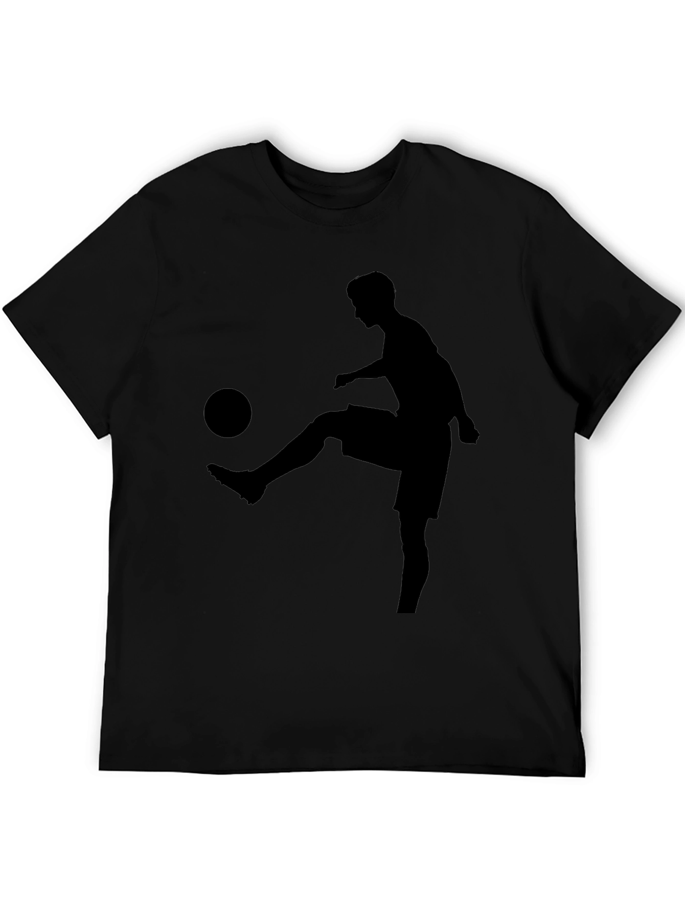 Soccer Player Graphic Black T-Shirt