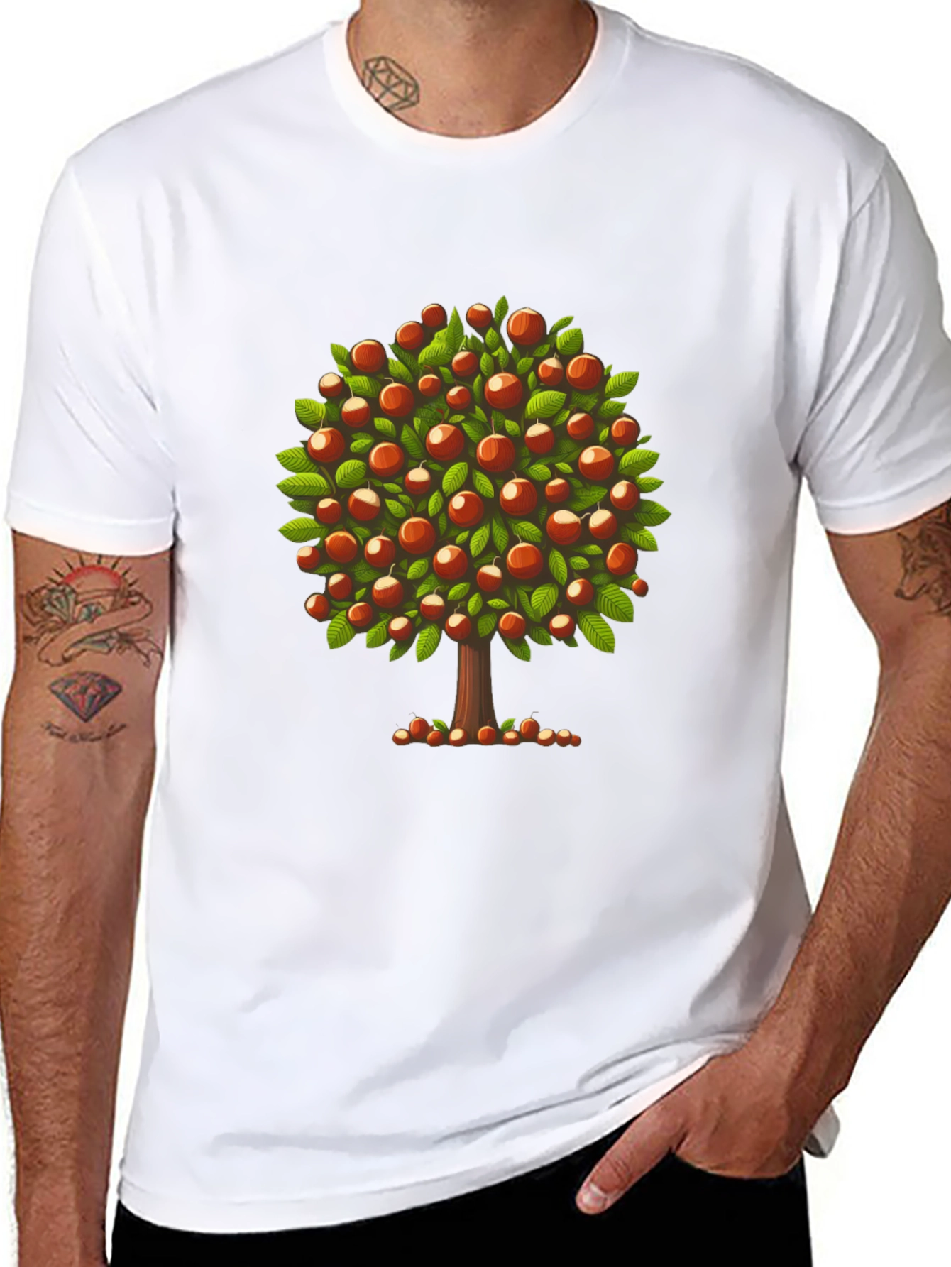 Apple Tree Graphic Tee -  Modern Style