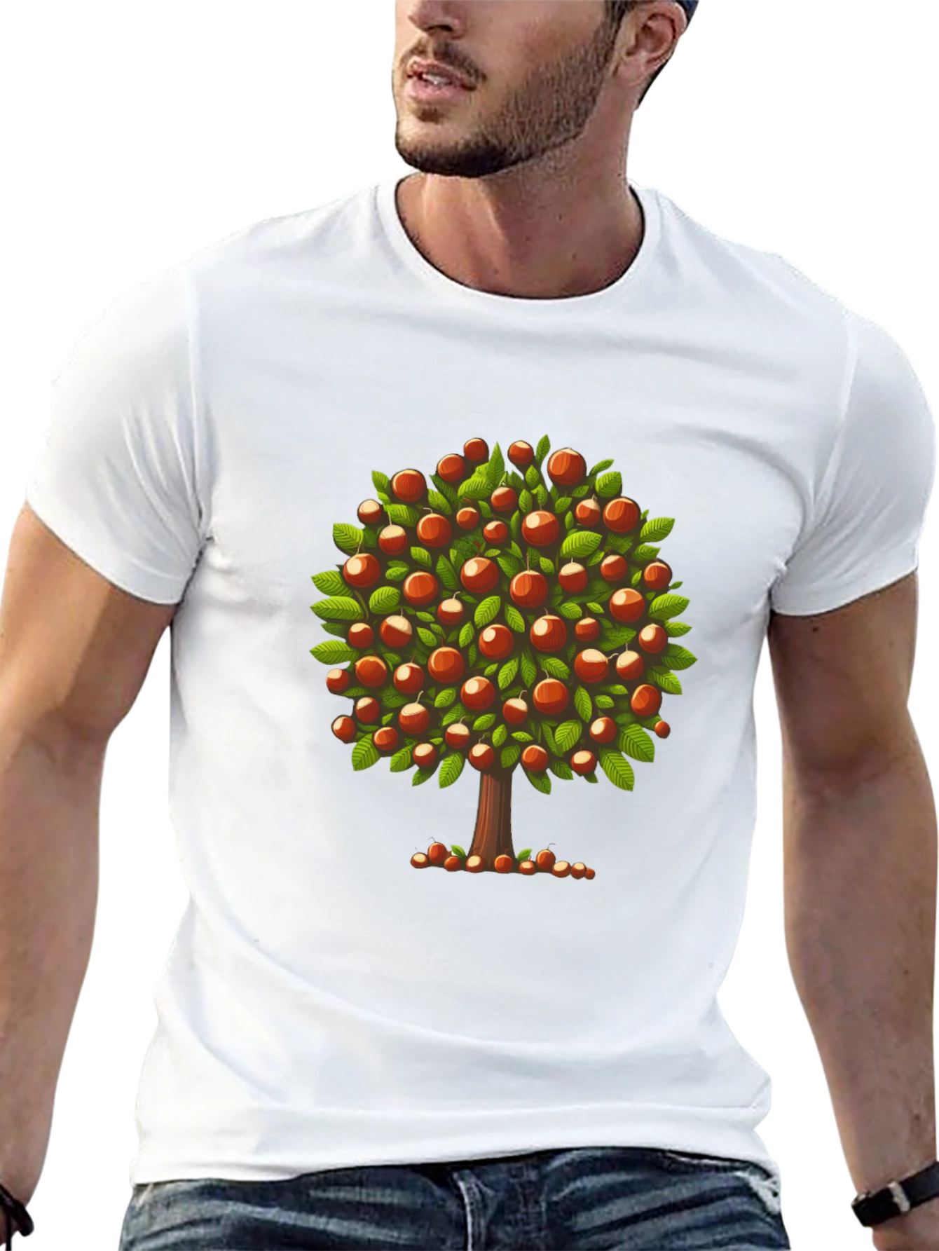 Apple Tree Graphic Tee -  Modern Style