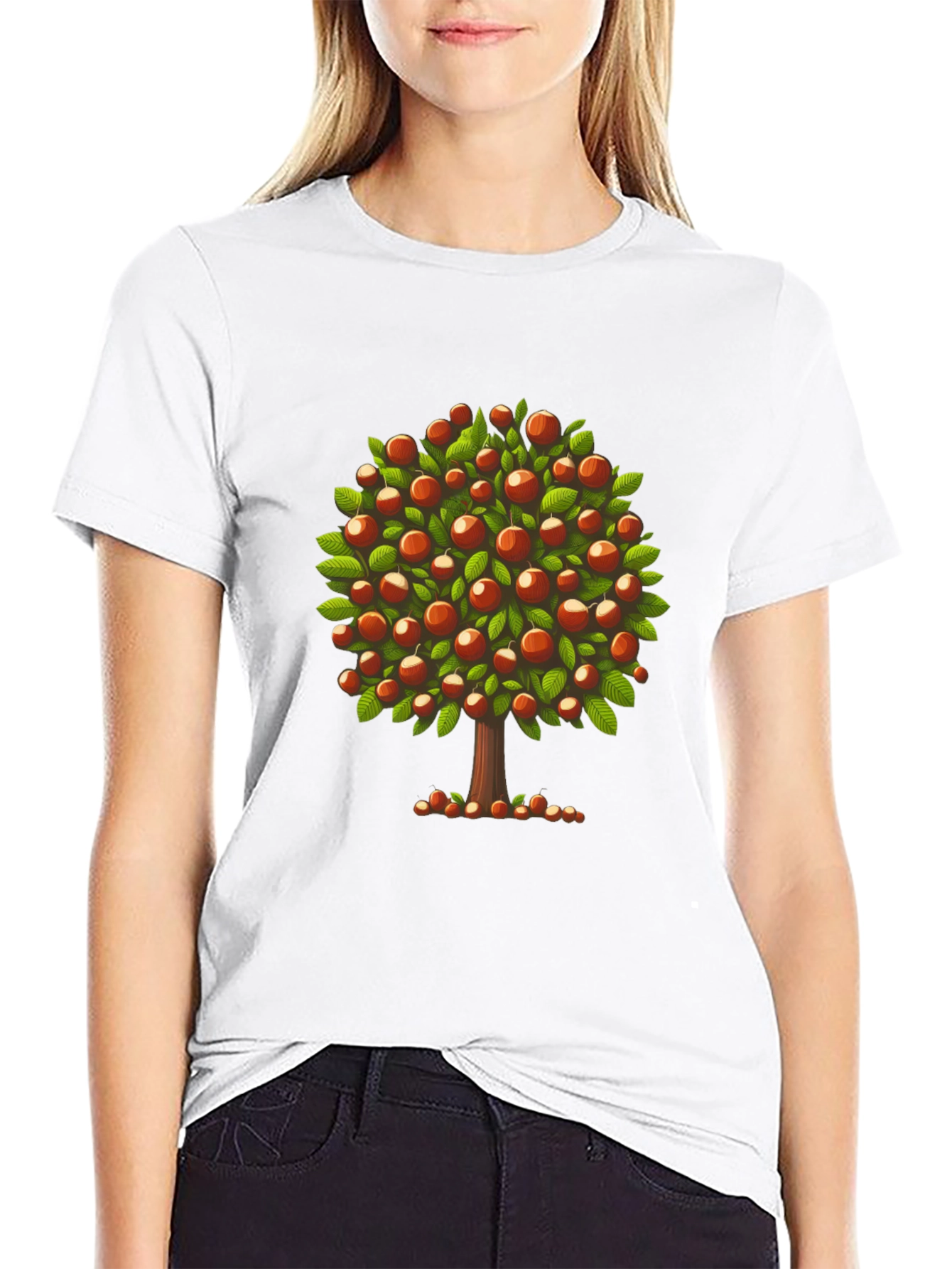 Apple Tree Graphic Tee -  Modern Style
