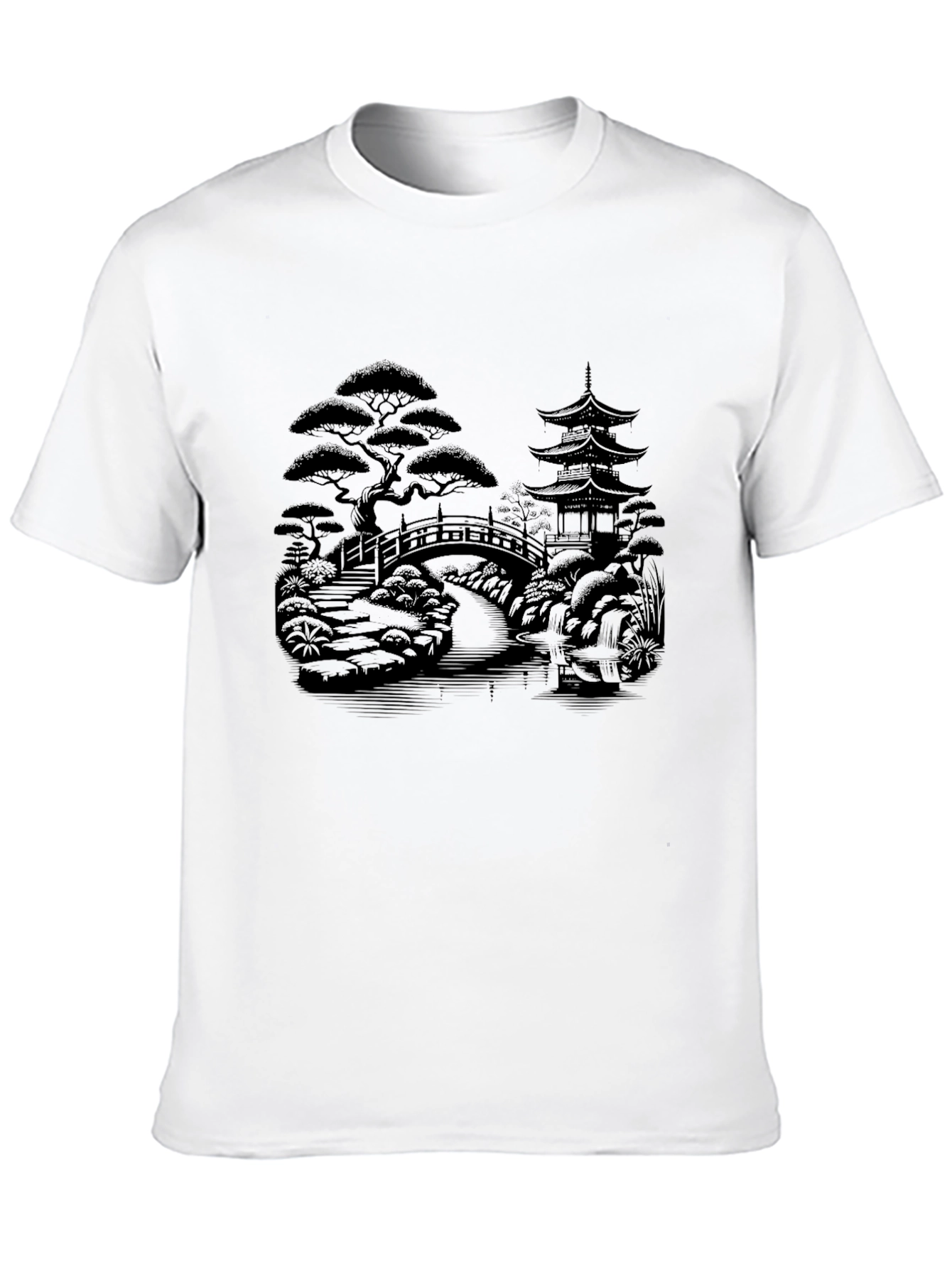 Zen Garden Black Graphic T-Shirt