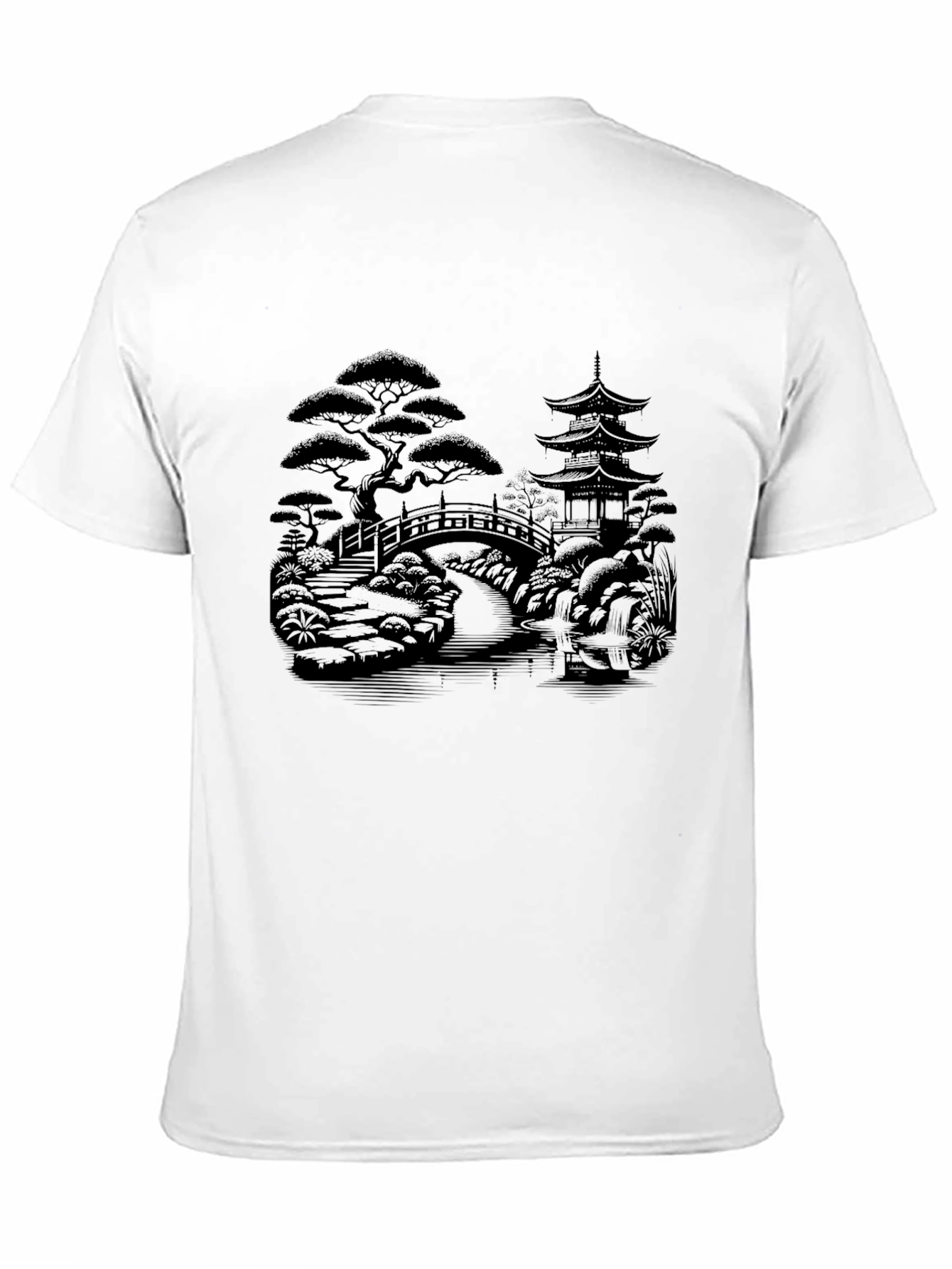 Zen Garden Black Graphic T-Shirt