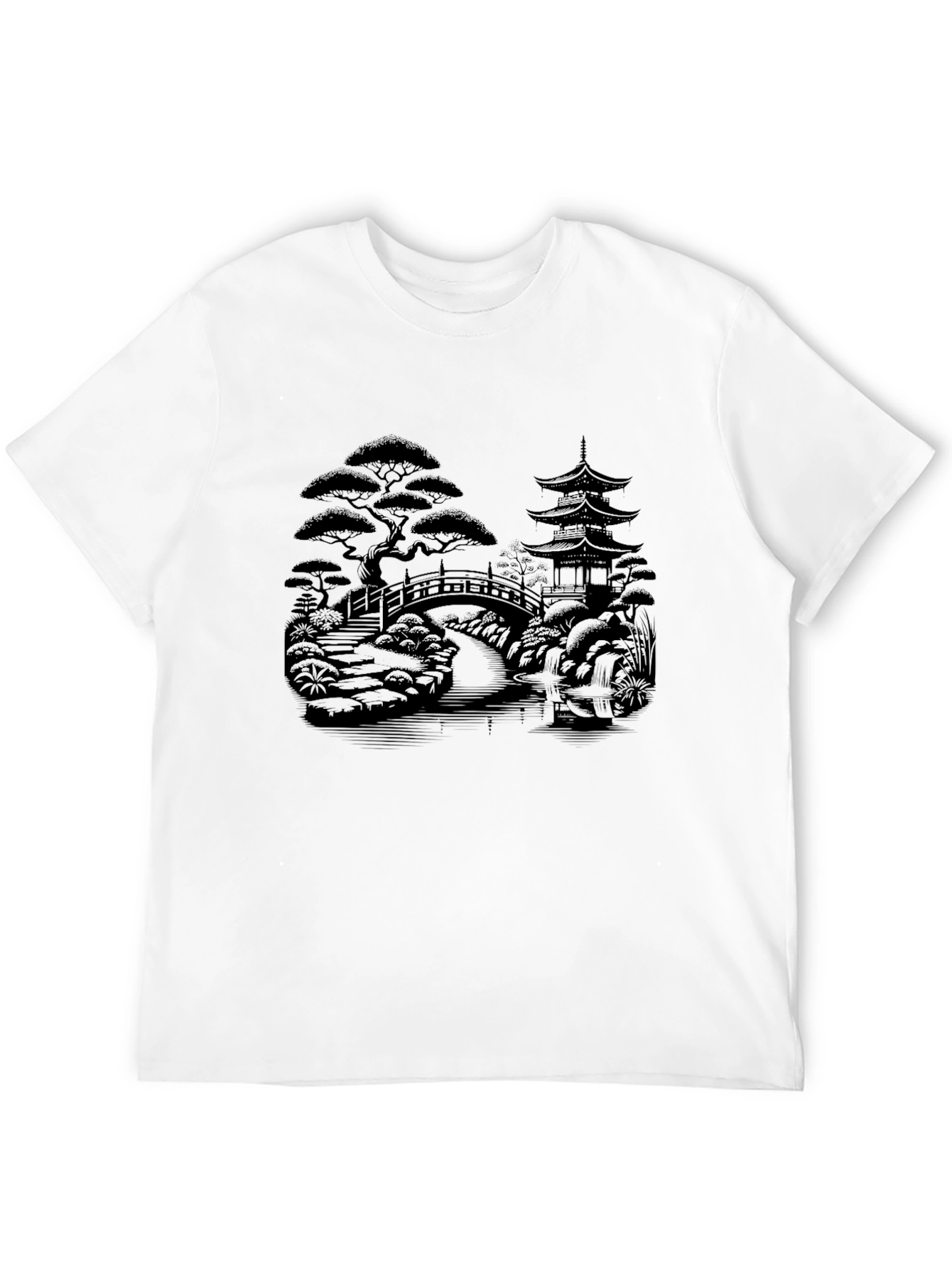 Zen Garden Black Graphic T-Shirt