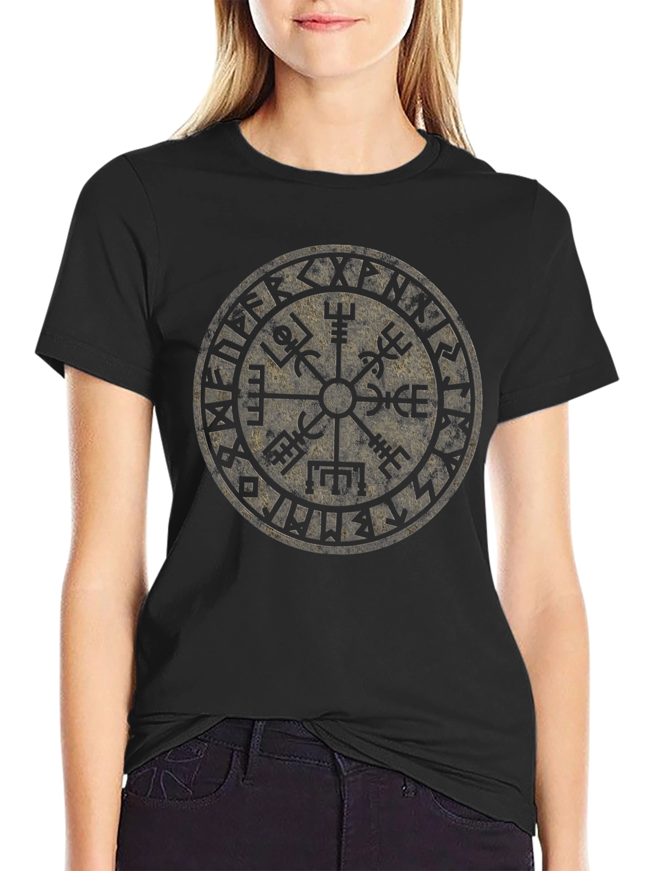 Viking Compass Vegvisir T-Shirt - Black