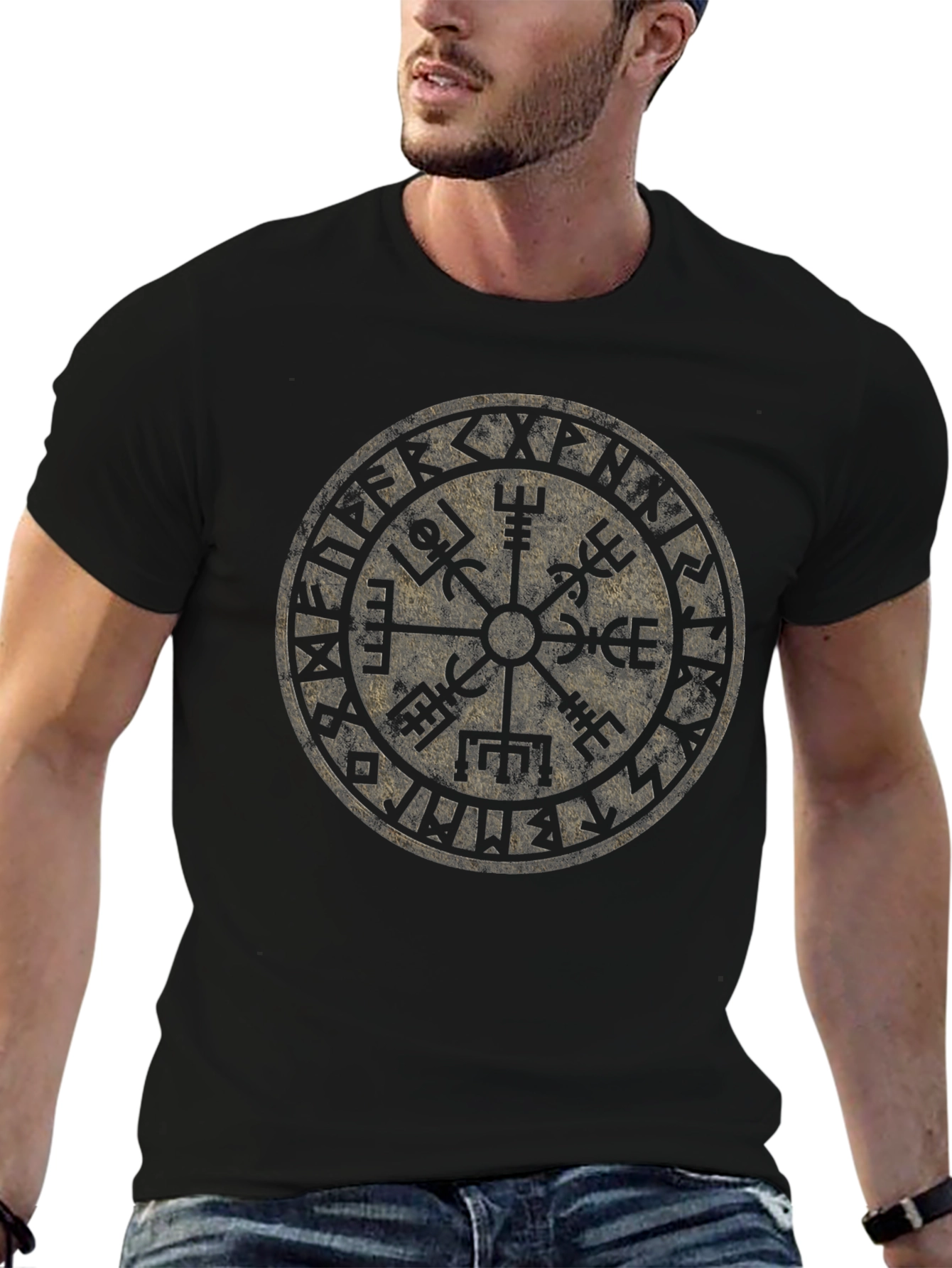 Viking Compass Vegvisir T-Shirt - Black