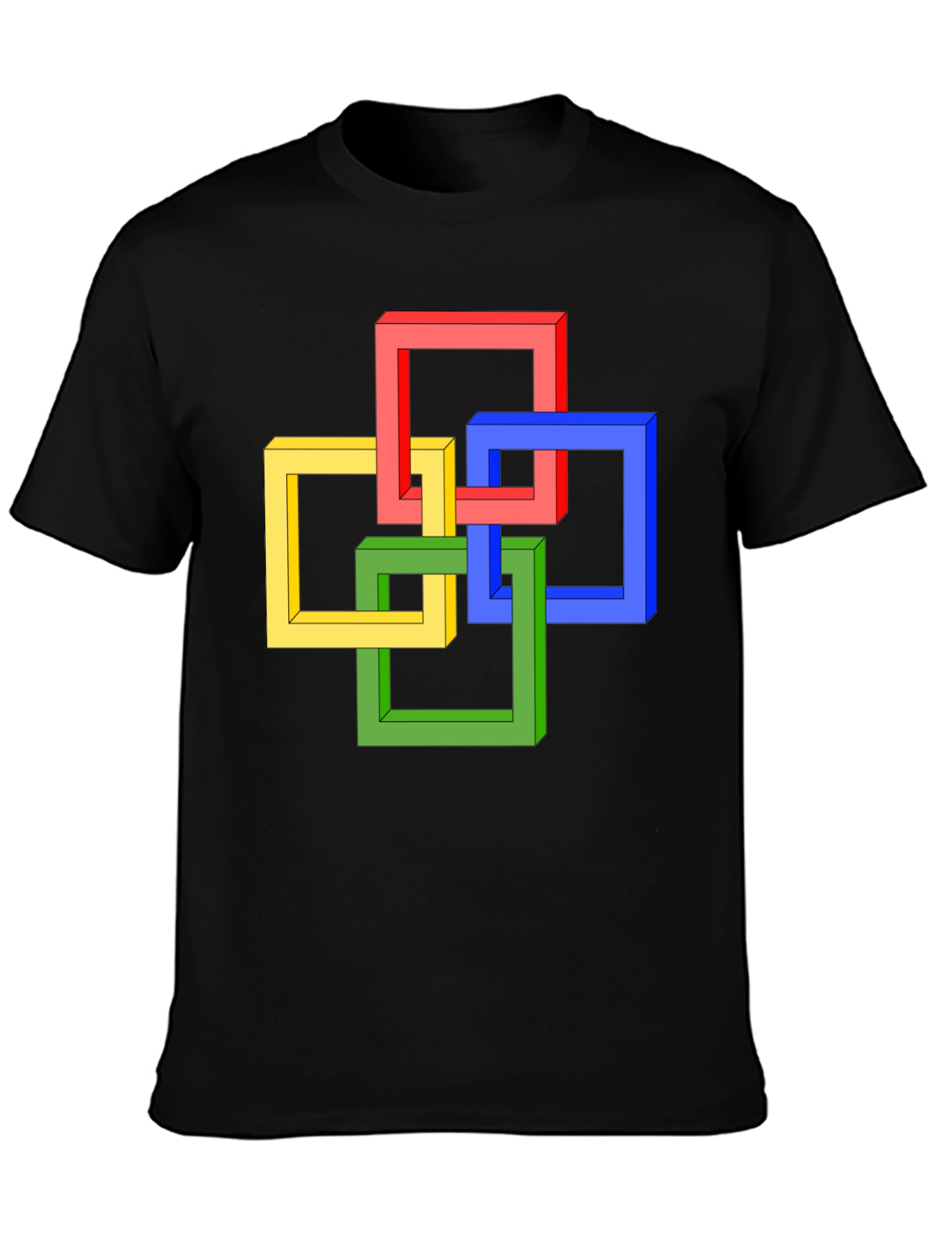 Impossible Squares Graphic Tee - Black