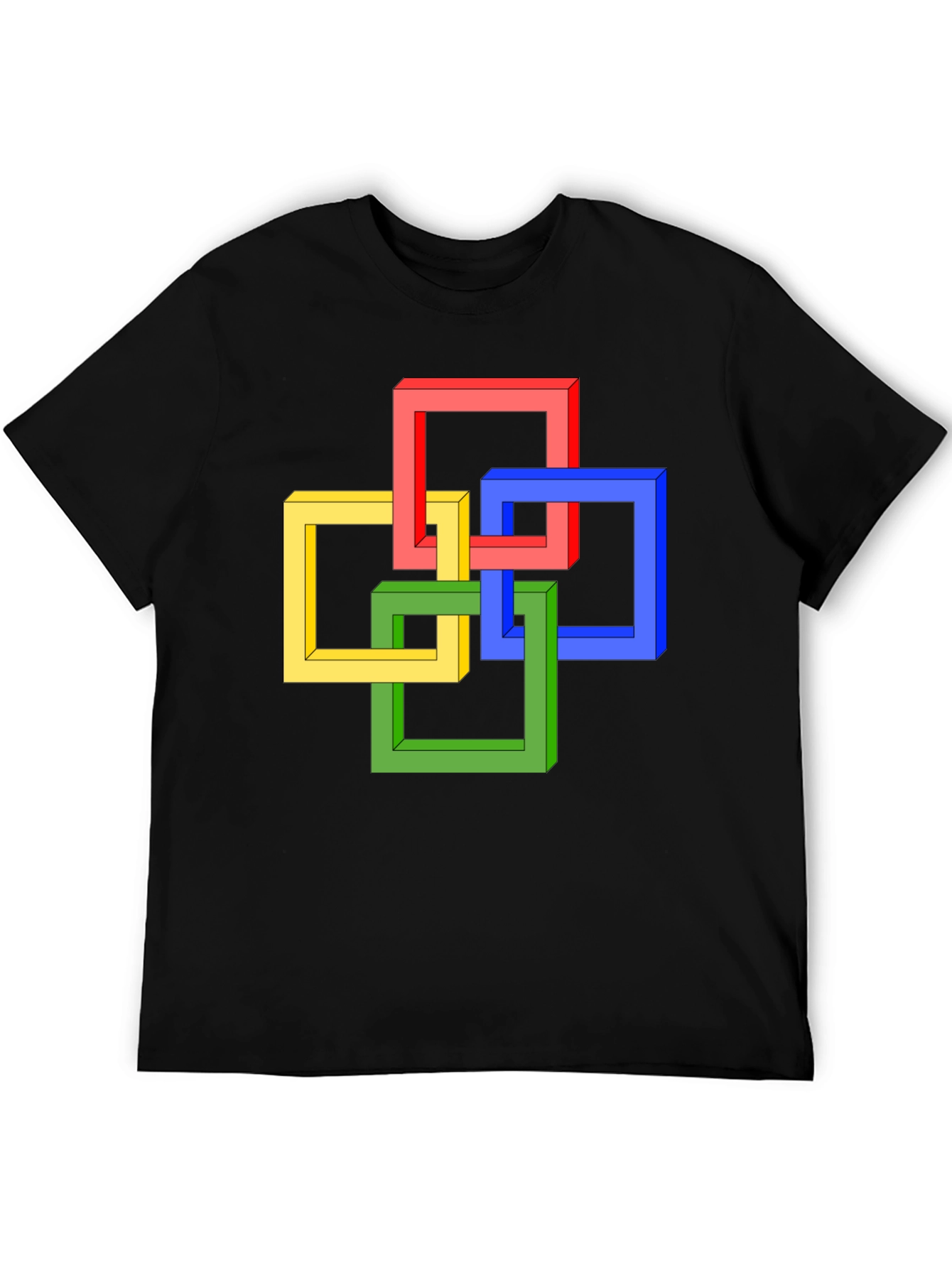 Impossible Squares Graphic Tee - Black