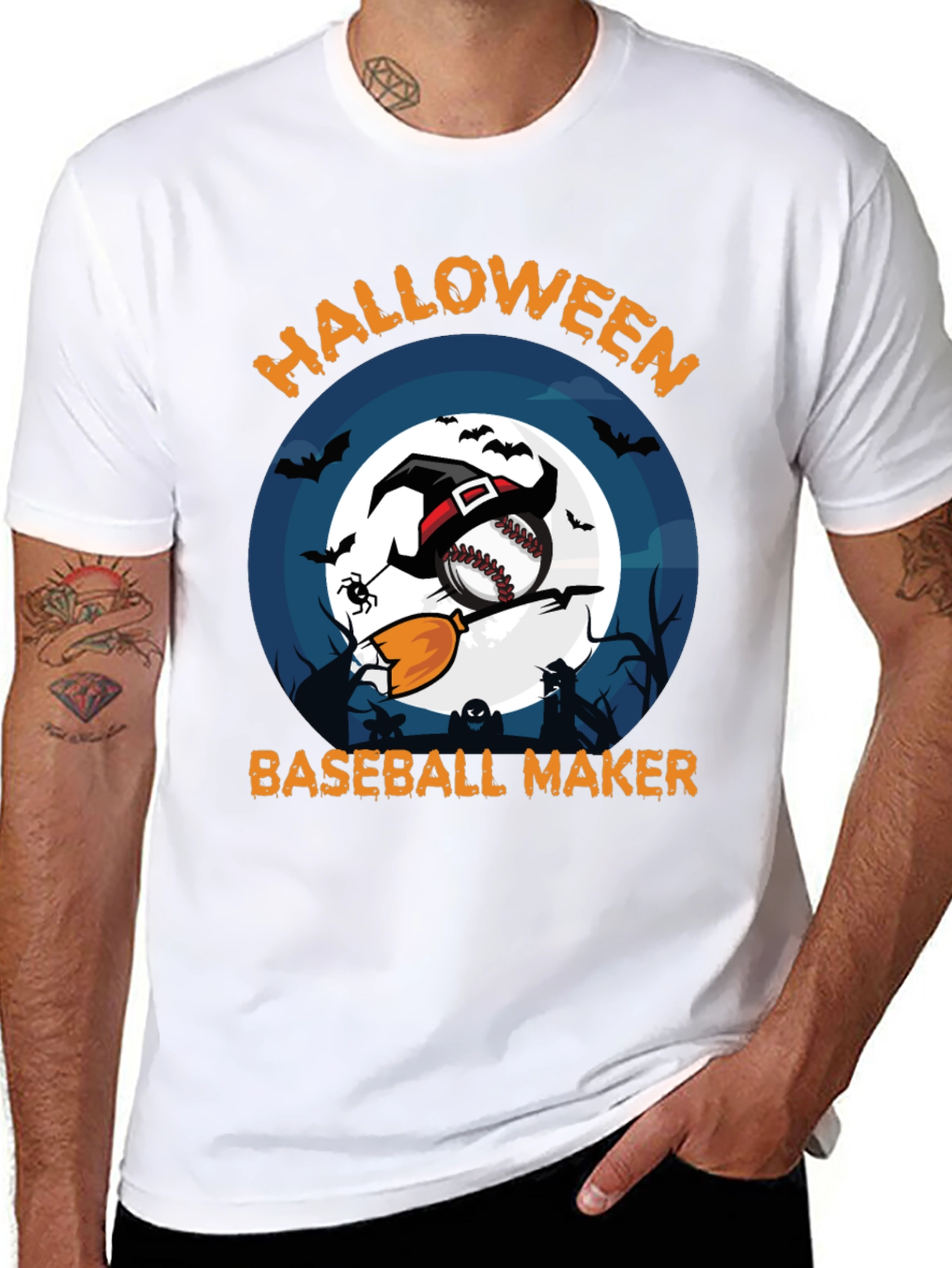 Halloween Baseball Maker Graphic Tee