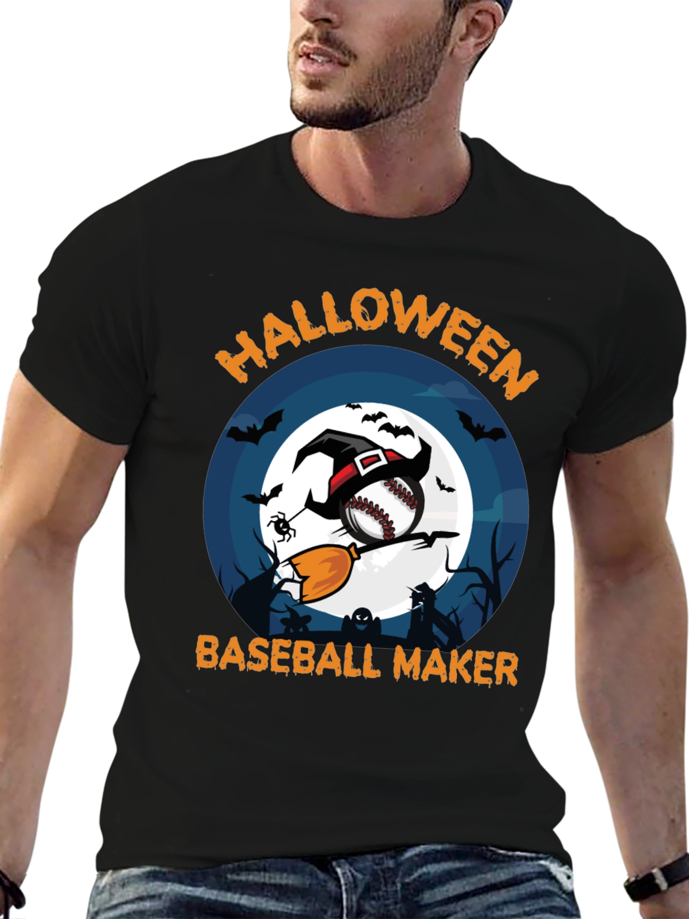 Halloween Baseball Maker Graphic Tee