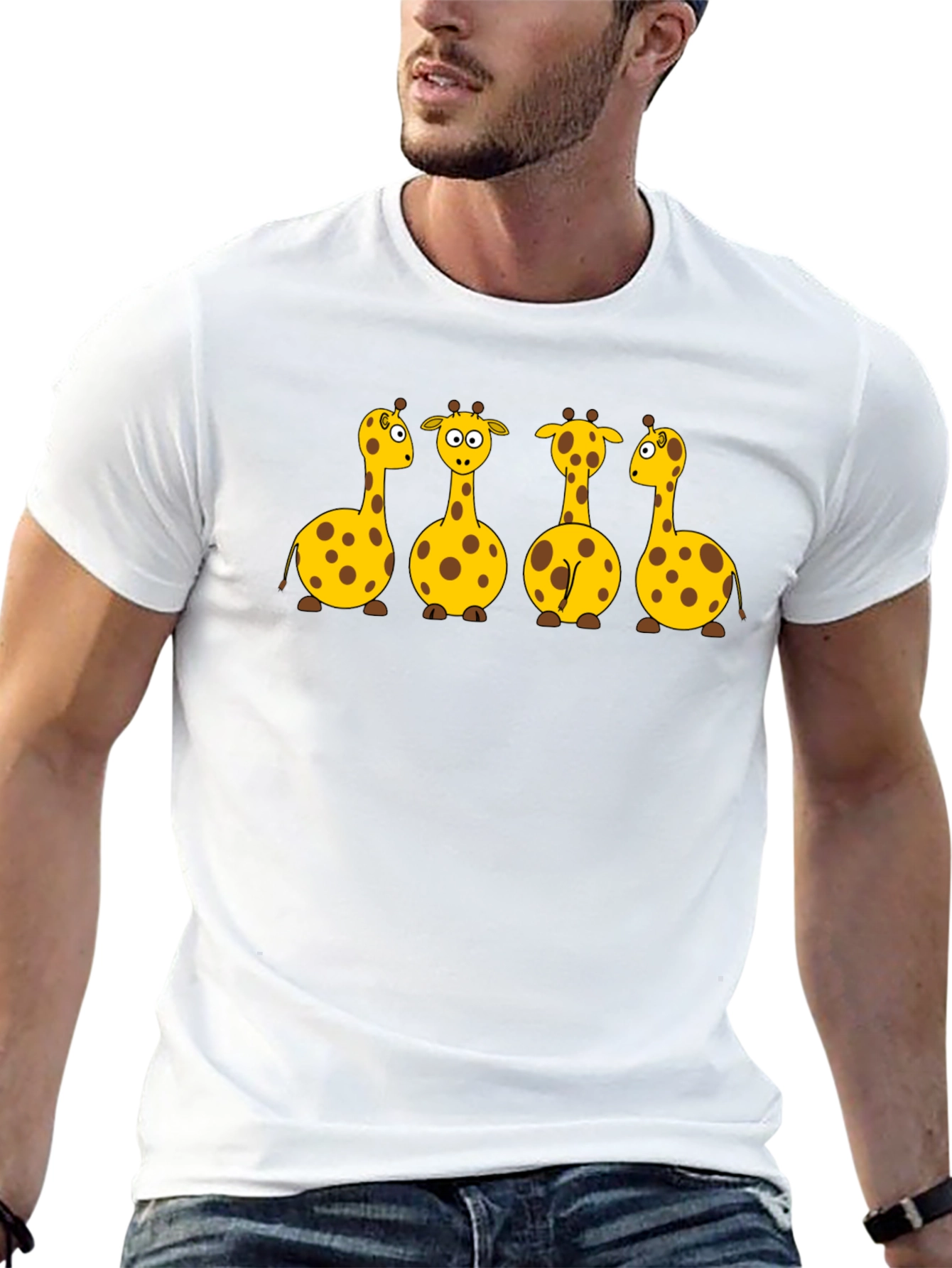 Giraffe Graphic Black Tee