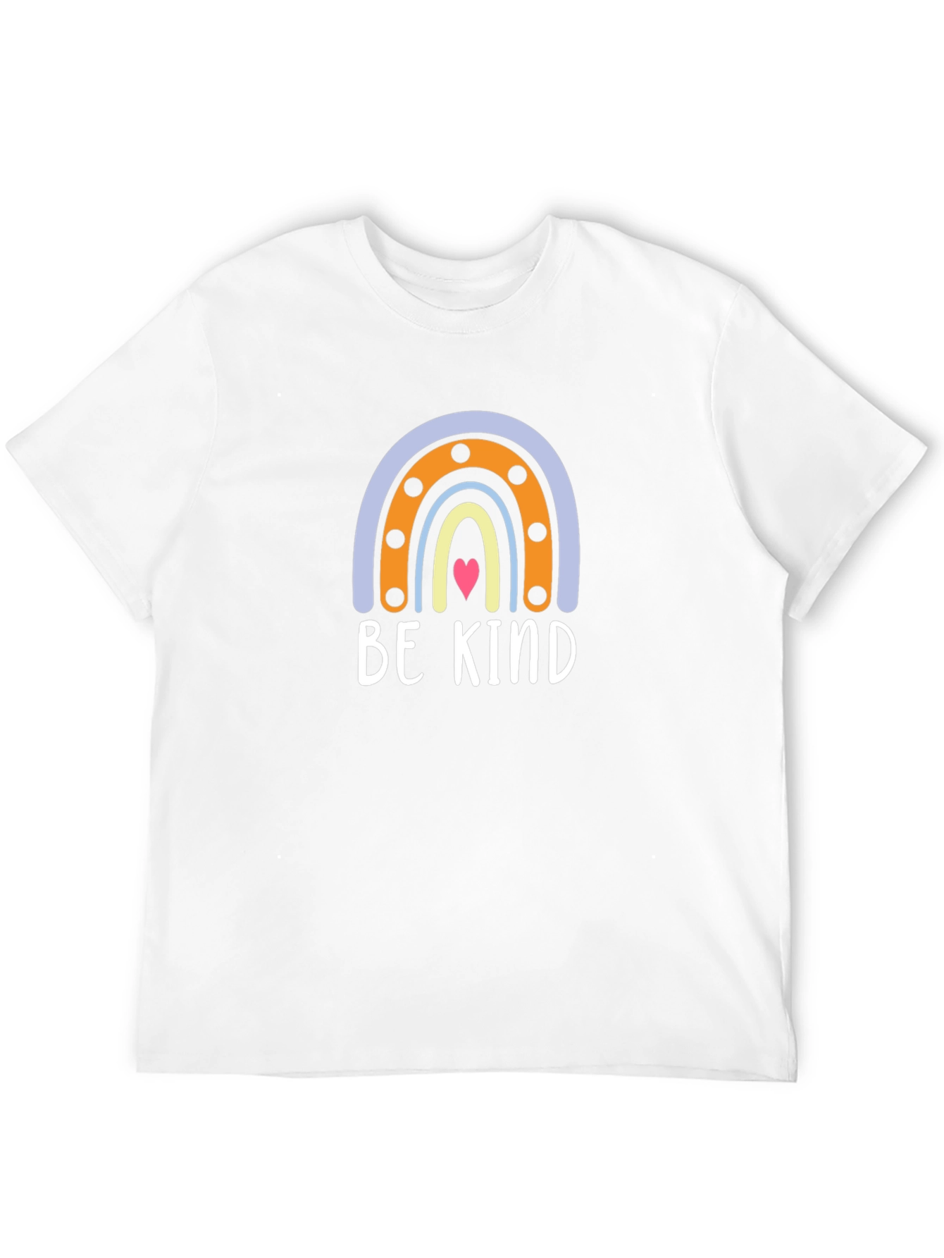 Be Kind Rainbow Graphic Tee - Black Crew Neck