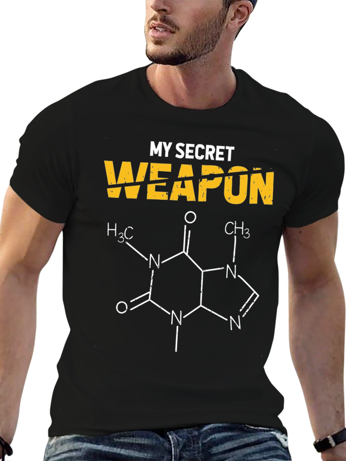 My Secret Weapon - Caffeine Molecule T-Shirt