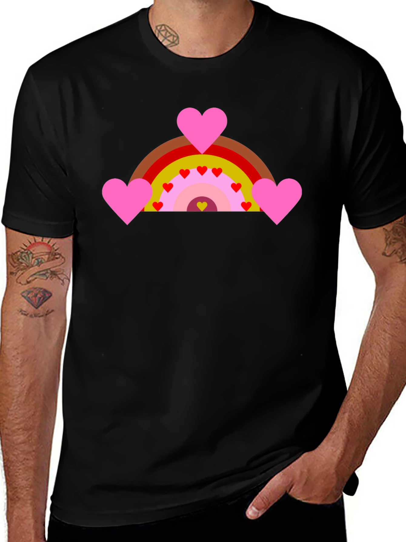 Heart Rainbow Graphic T-Shirt