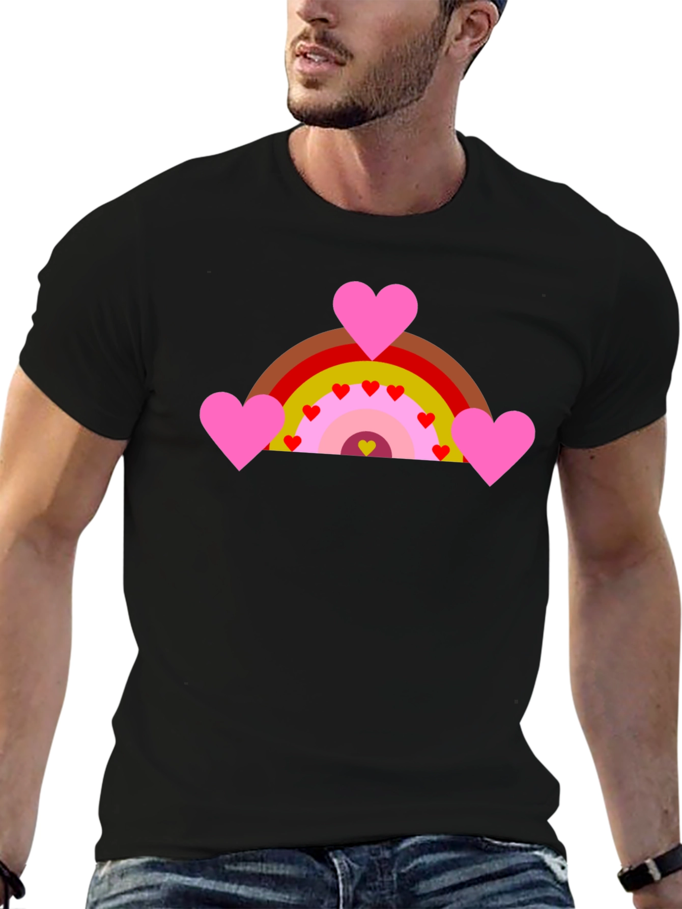 Heart Rainbow Graphic T-Shirt