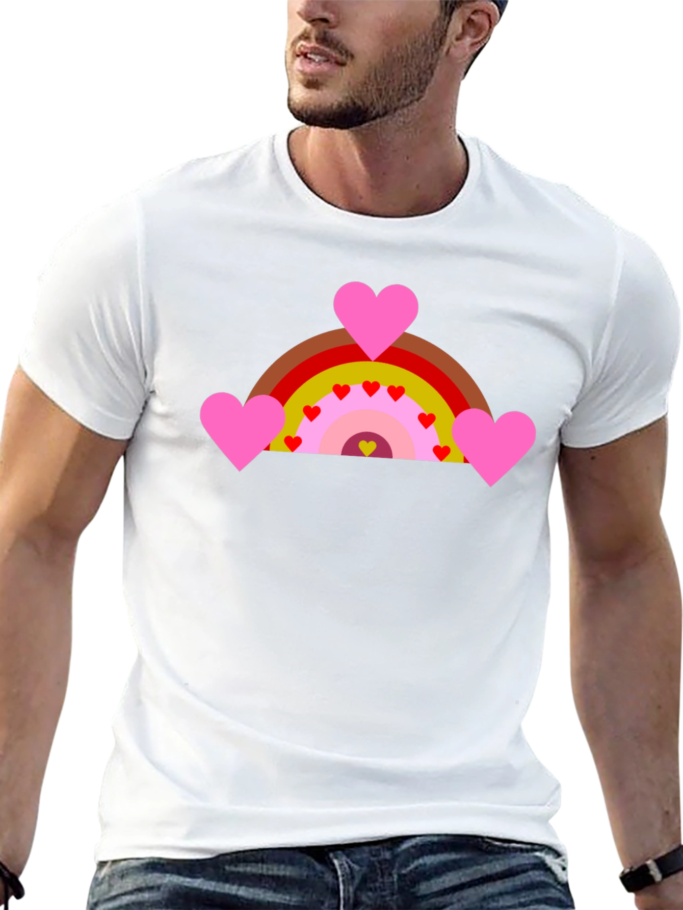 Heart Rainbow Graphic T-Shirt