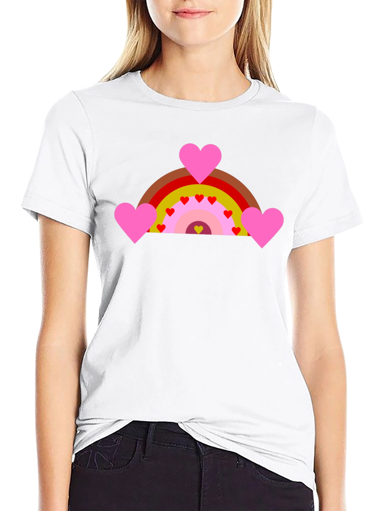 Heart Rainbow Graphic T-Shirt