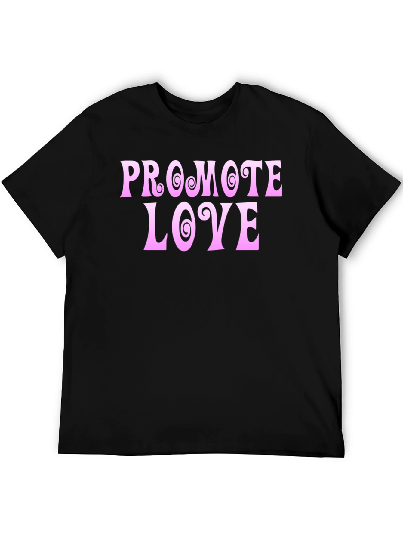 Promote Love Black Graphic T-Shirt