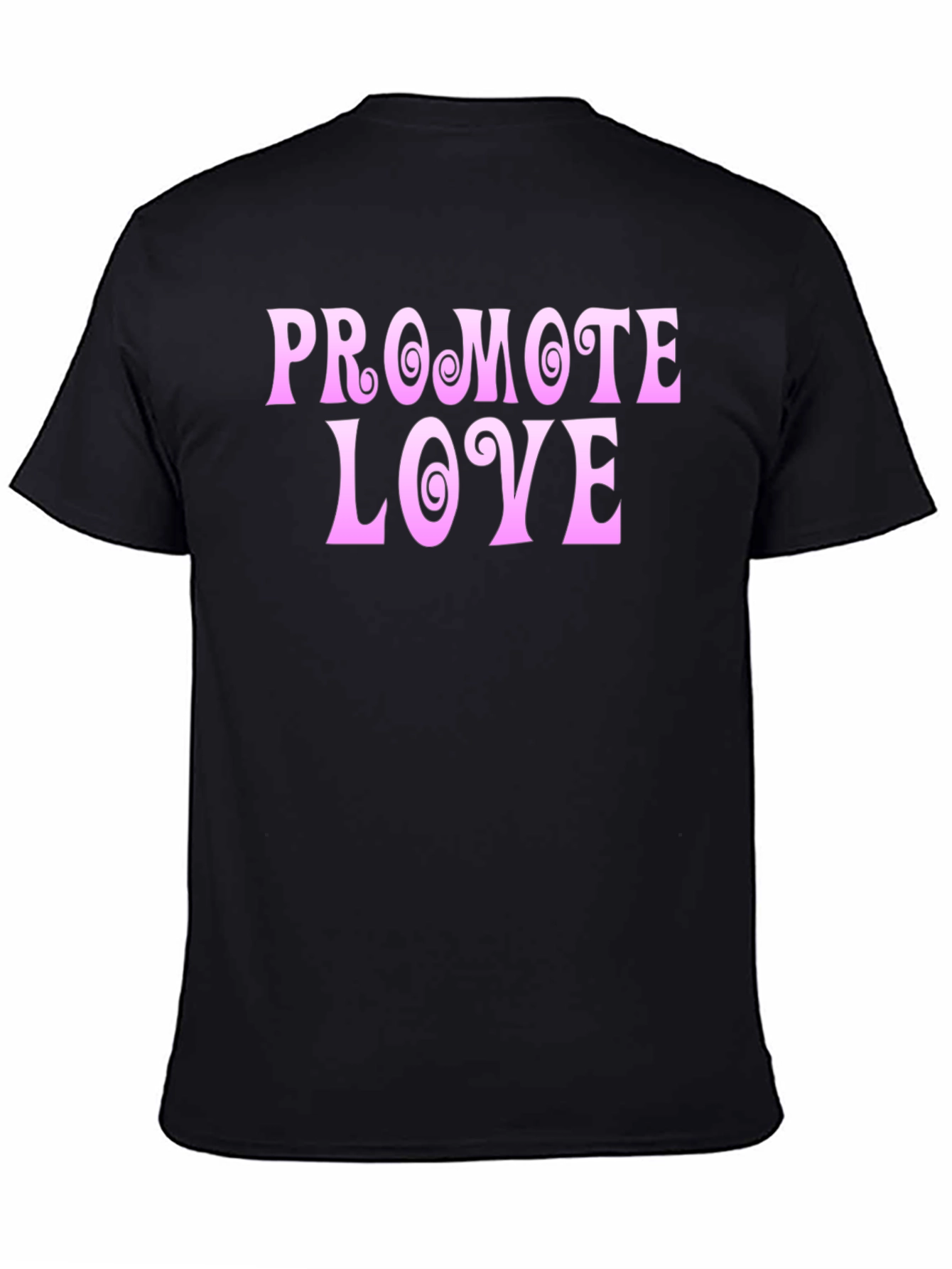 Promote Love Black Graphic T-Shirt
