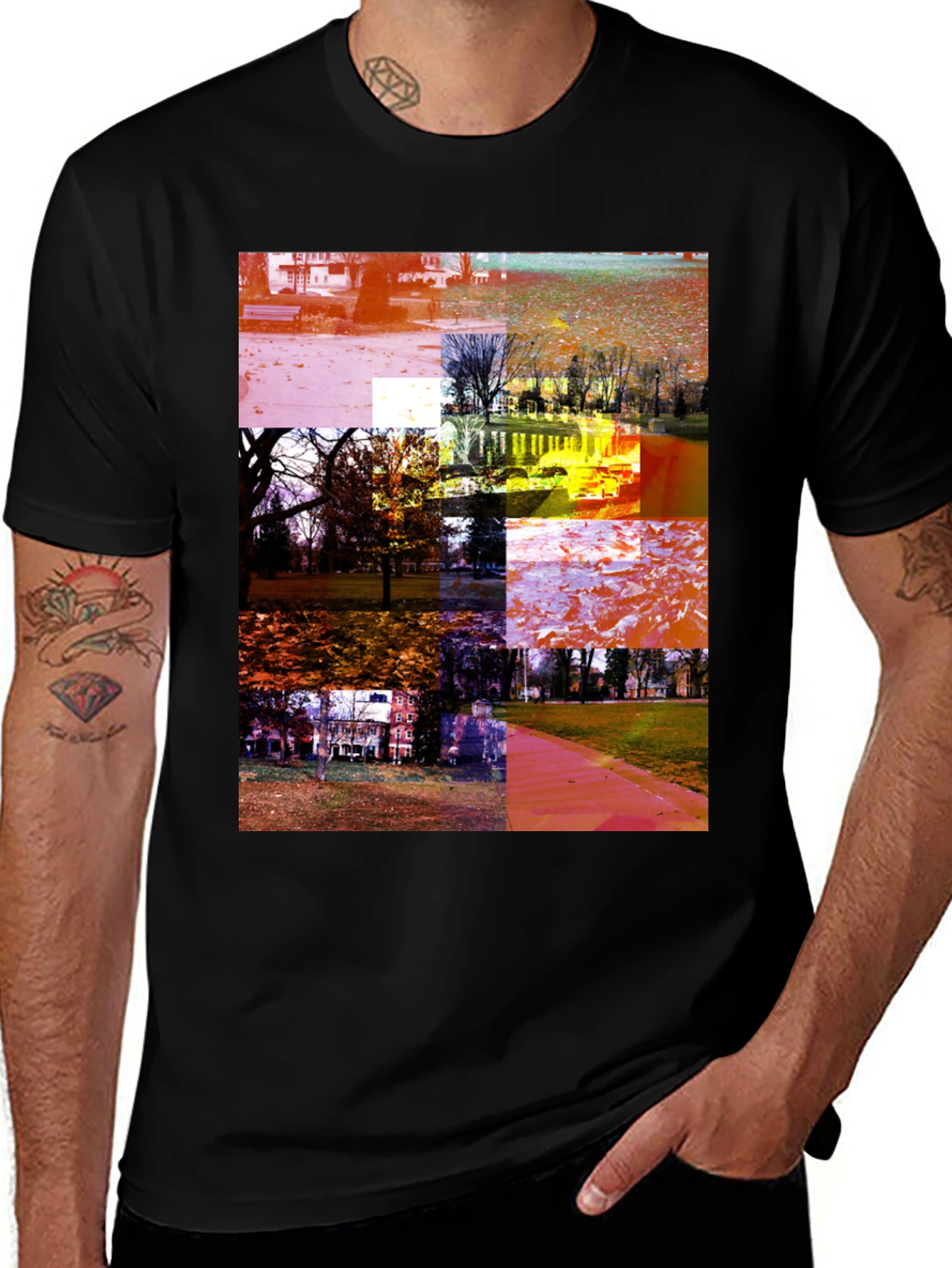 Park Collage Graphic Tee - Black
