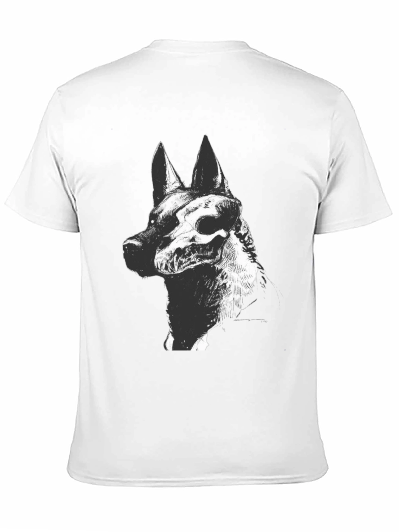 Dog Skull Graphic Black T-Shirt