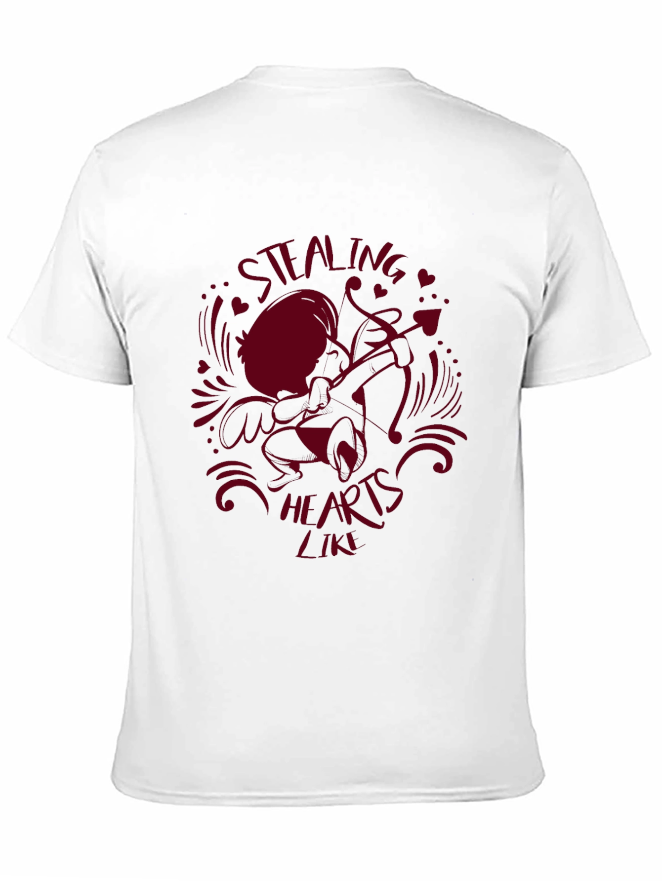 Stealing Hearts Cupid Graphic Tee - Valentines Day Shirt