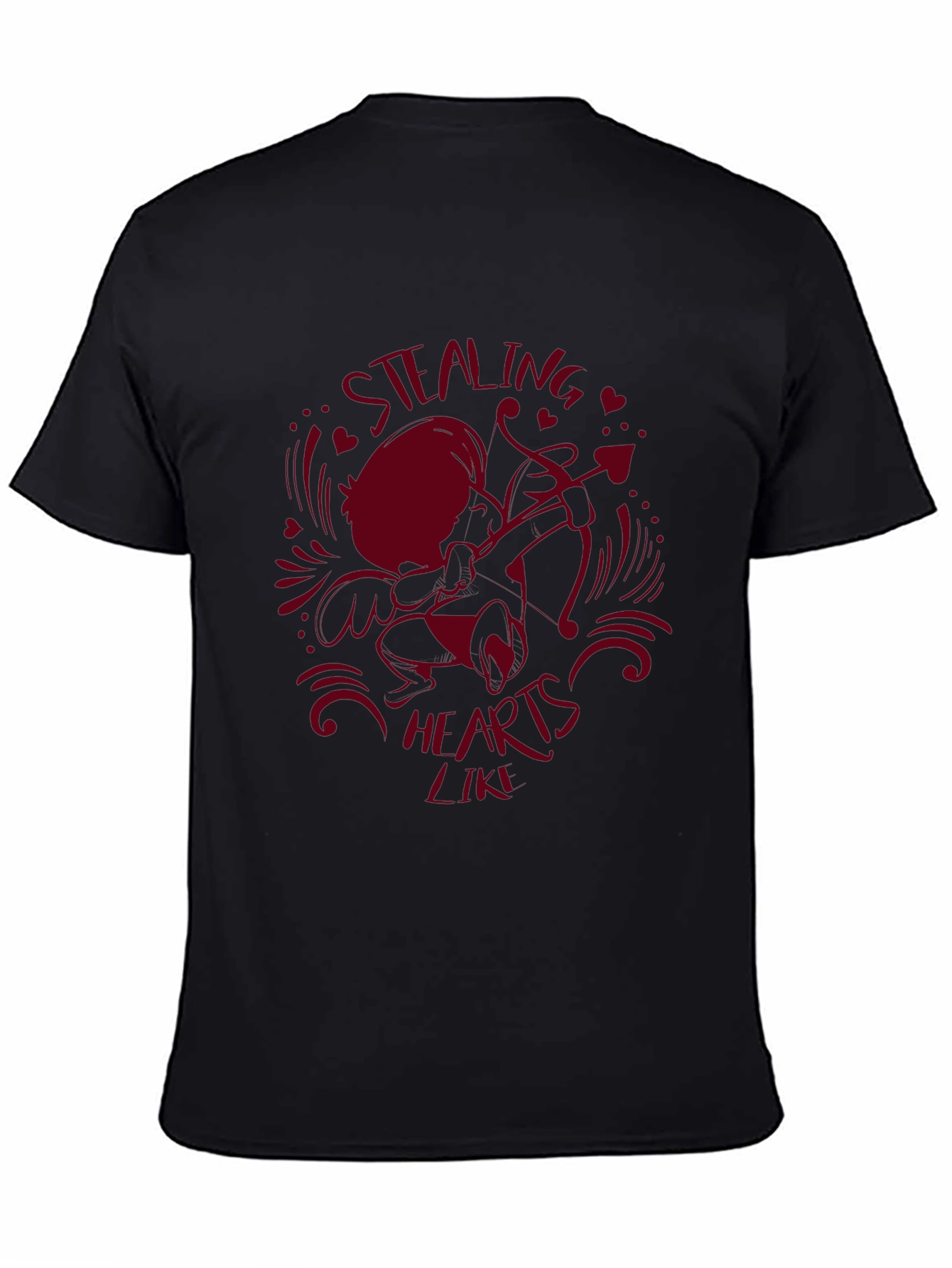 Stealing Hearts Cupid Graphic Tee - Valentines Day Shirt