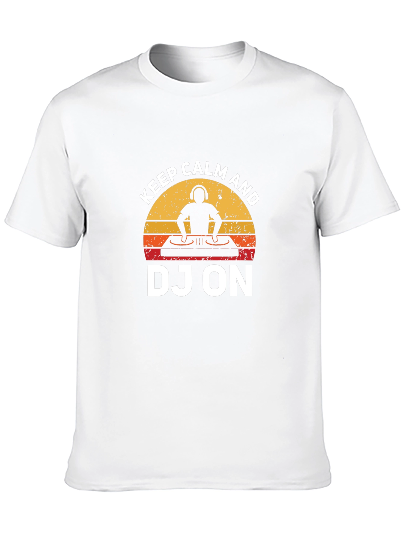 Keep Calm DJ On Graphic Tee - Black
