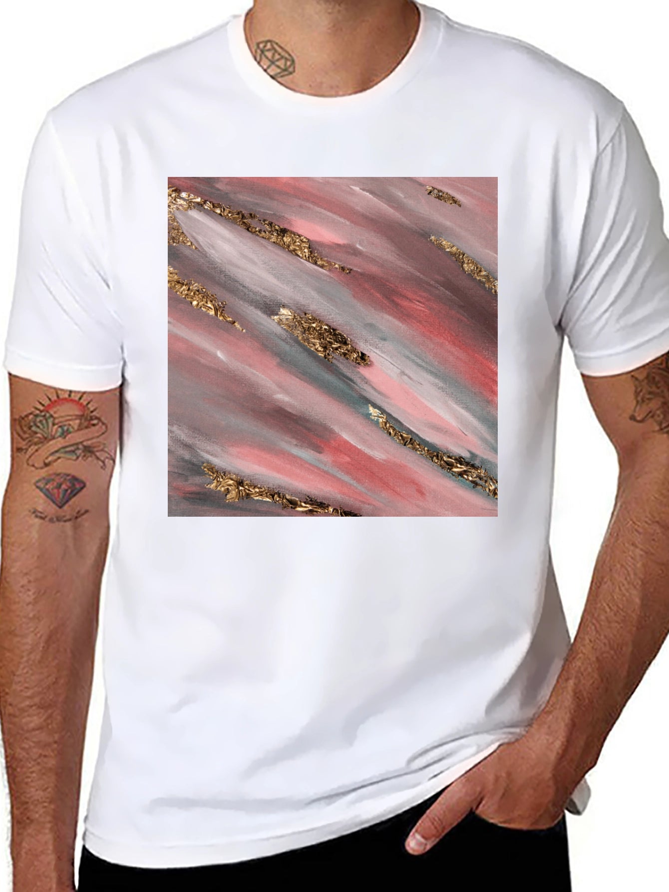 Abstract Gold Stroke T-Shirt