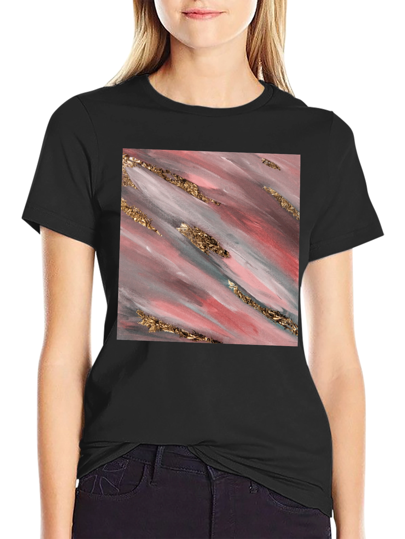 Abstract Gold Stroke T-Shirt