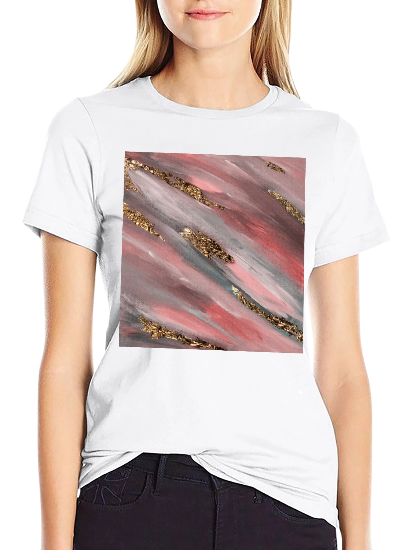 Abstract Gold Stroke T-Shirt